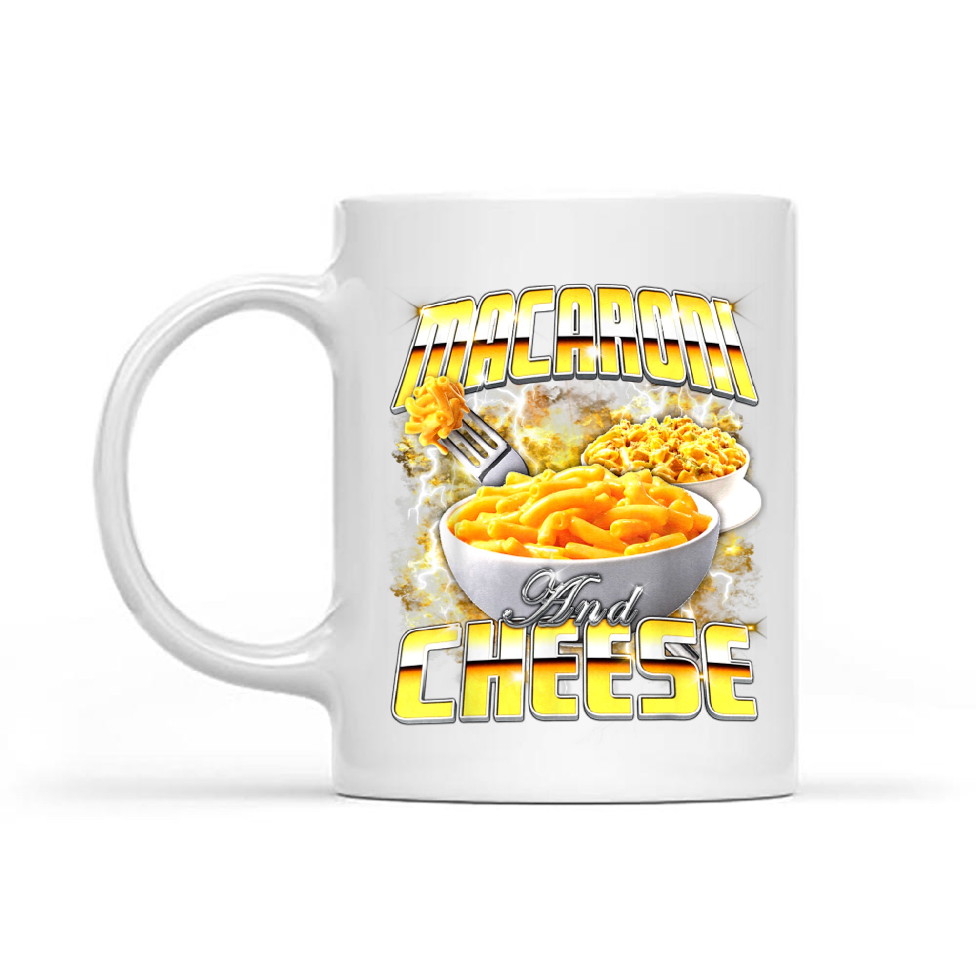 Macaroni and Cheese Meme Rap Style 90s Vintage Funny Mug