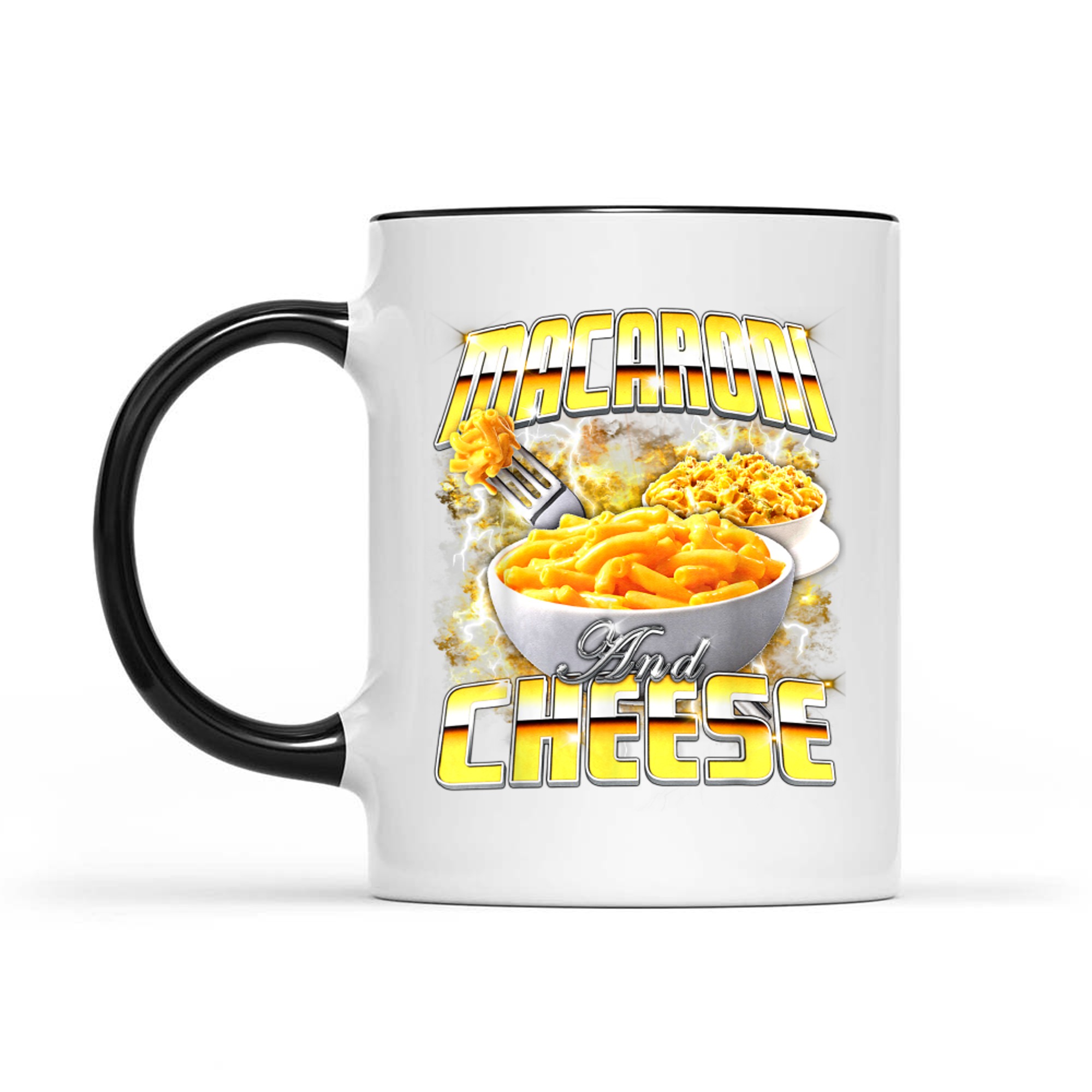 Macaroni and Cheese Meme Rap Style 90s Vintage Funny Mug