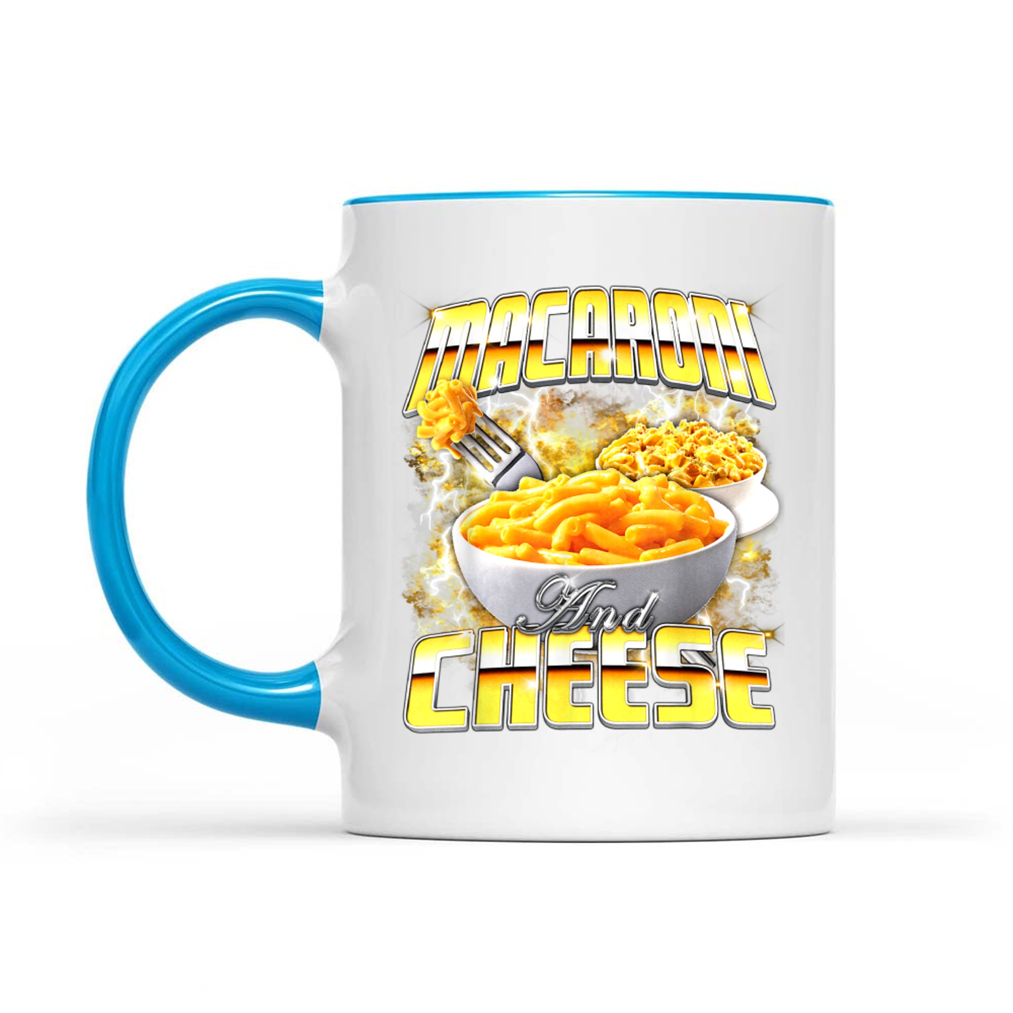 Macaroni and Cheese Meme Rap Style 90s Vintage Funny Mug