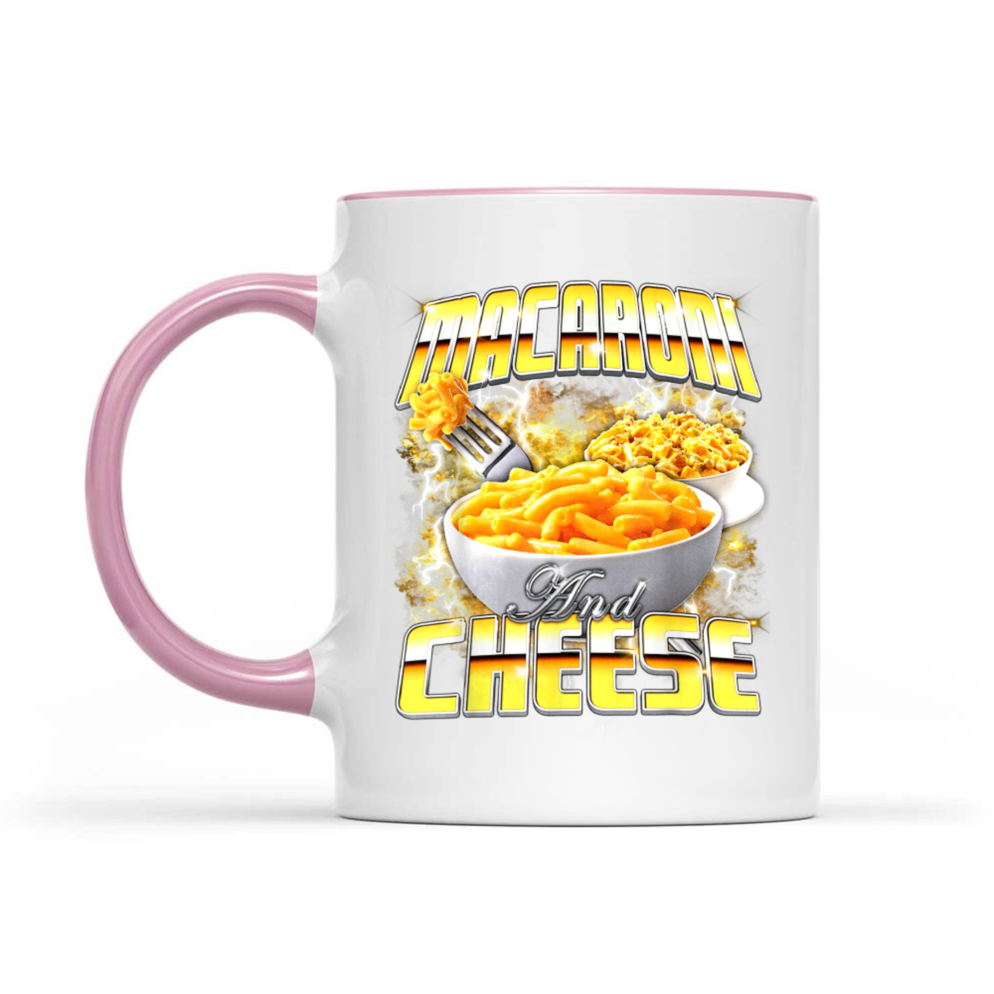 Macaroni and Cheese Meme Rap Style 90s Vintage Funny Mug