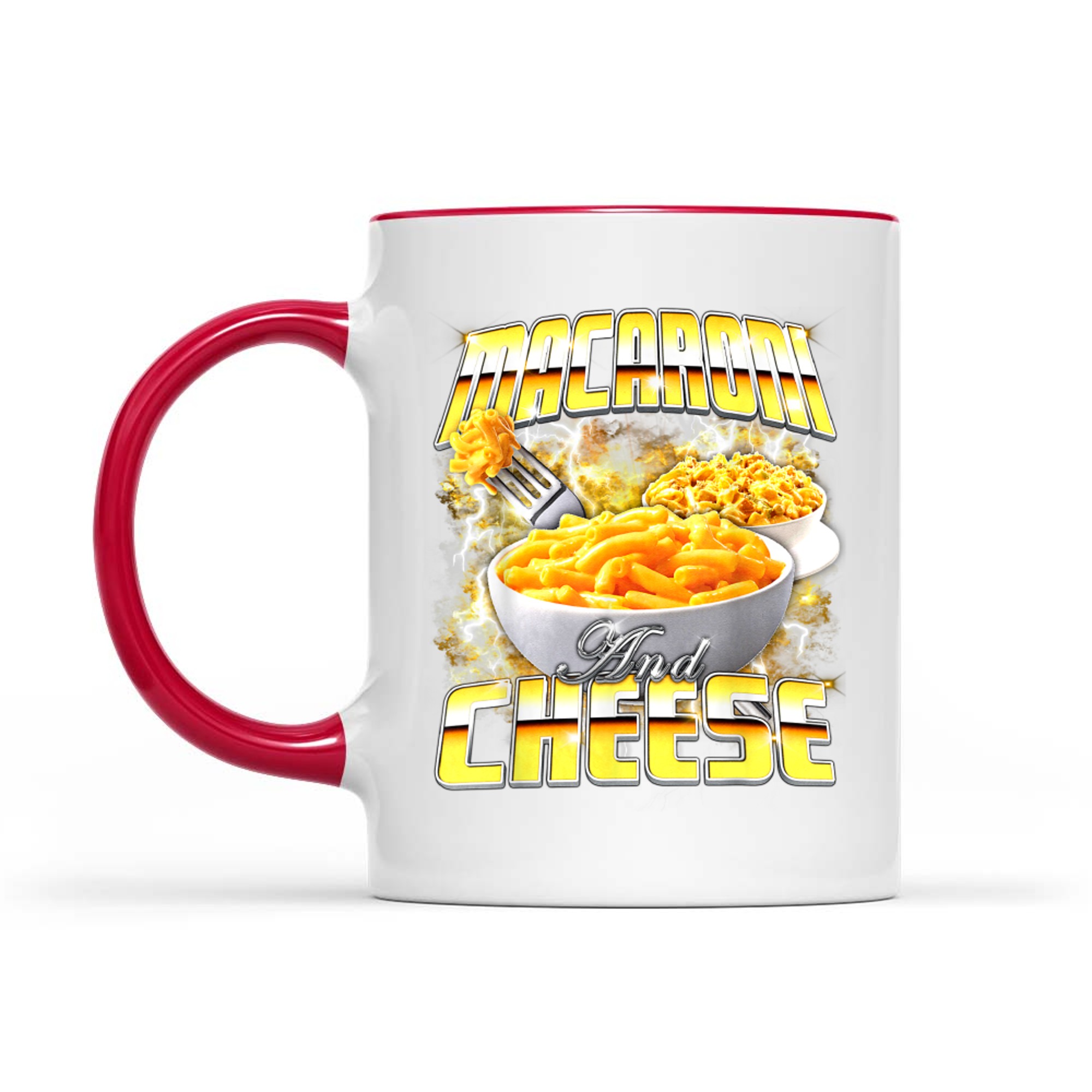 Macaroni and Cheese Meme Rap Style 90s Vintage Funny Mug
