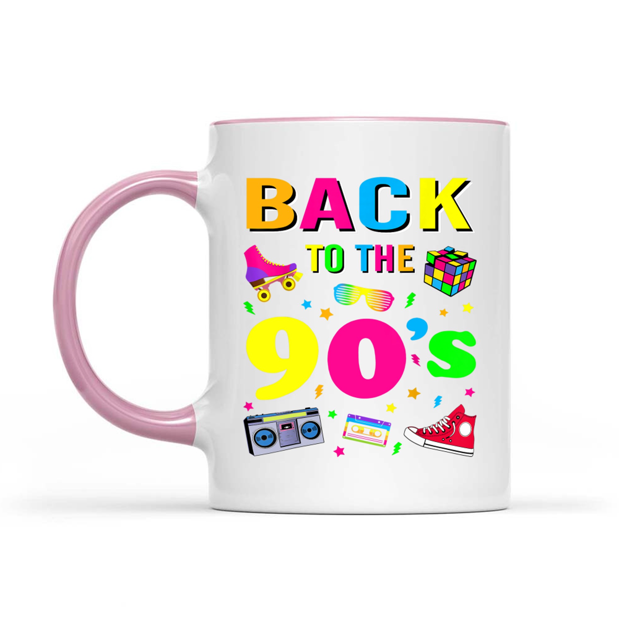 Men's Women's Kids Vintage Retro Back To 90's Graphic Mug