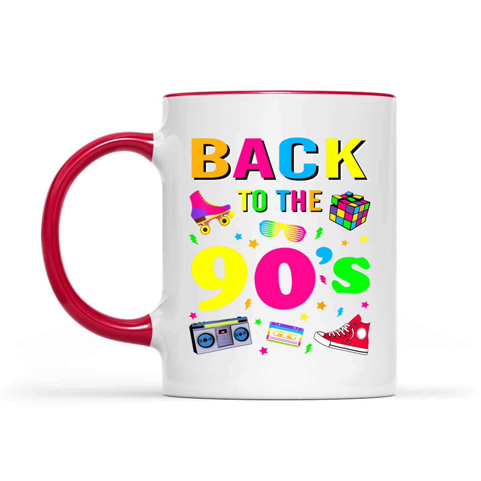 Men's Women's Kids Vintage Retro Back To 90's Graphic Mug