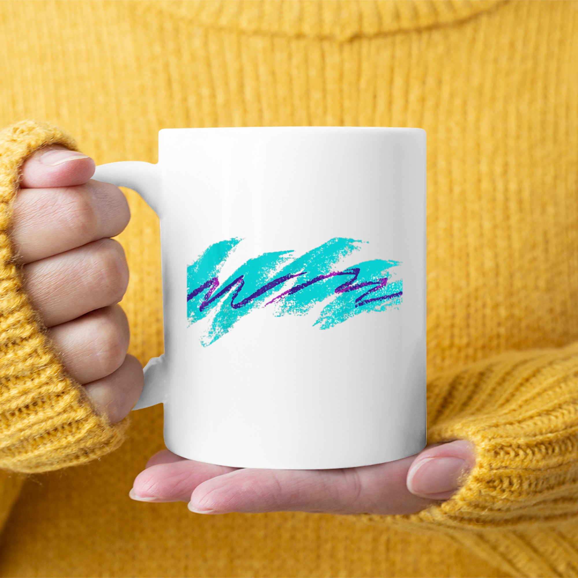 Millennials Geometric Nostalgia 90s Mug