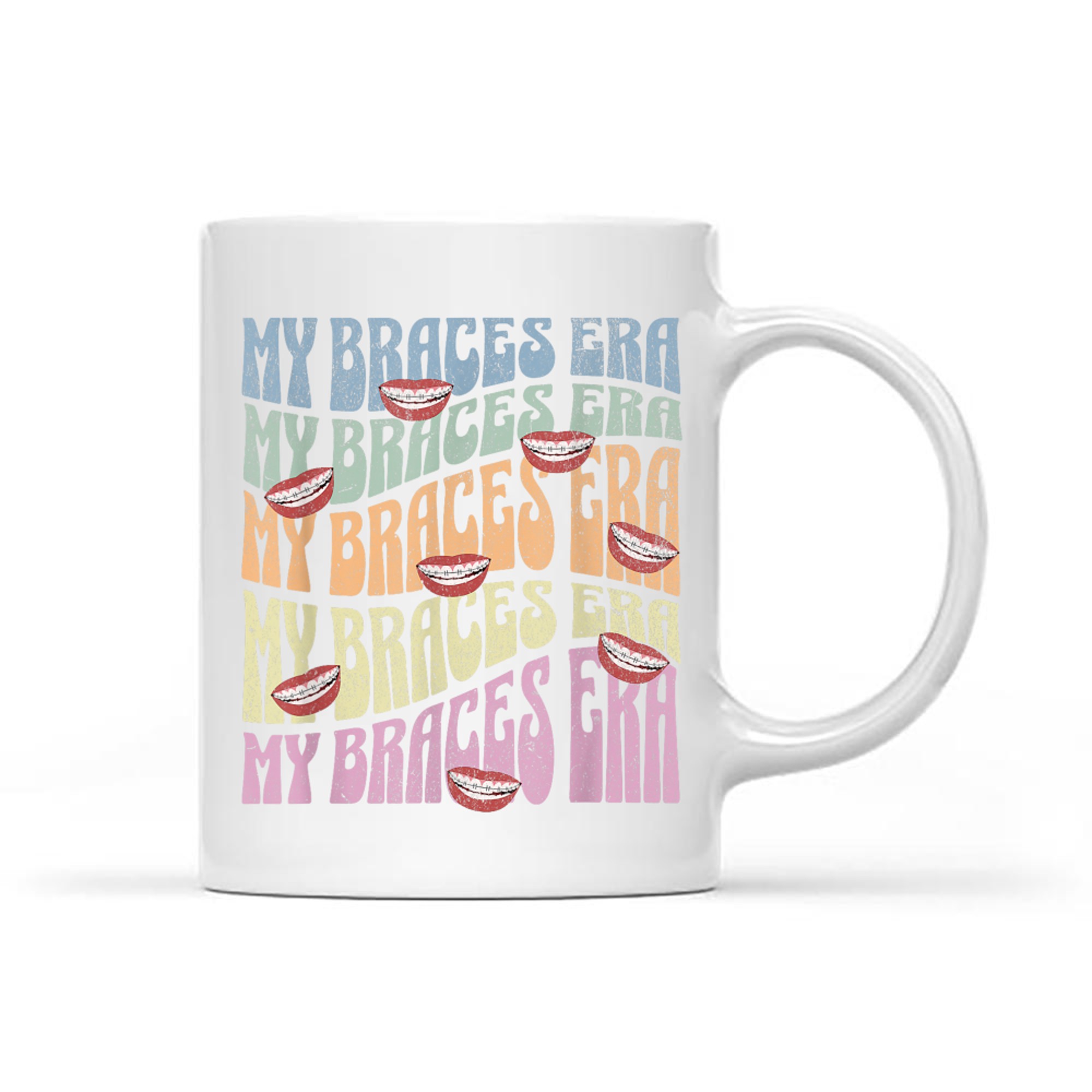 My Braces ERA Funny Retro Text Dental Braces Mug