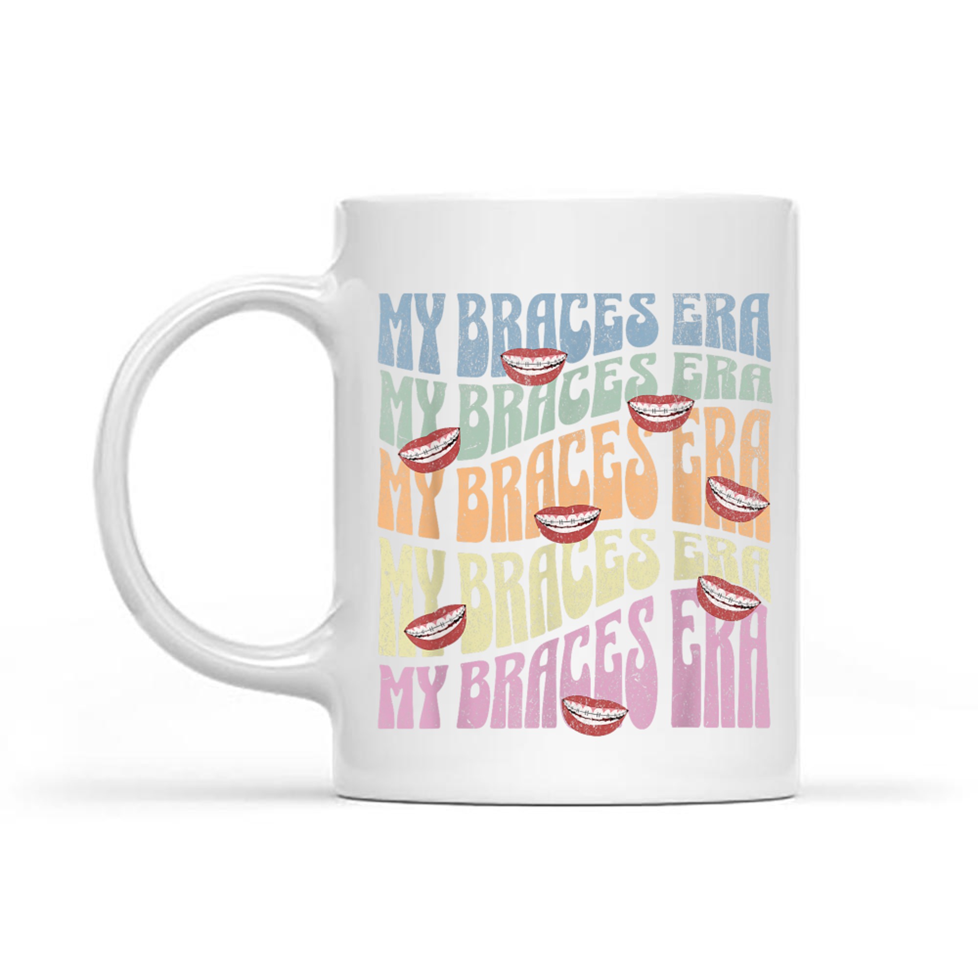 My Braces ERA Funny Retro Text Dental Braces Mug