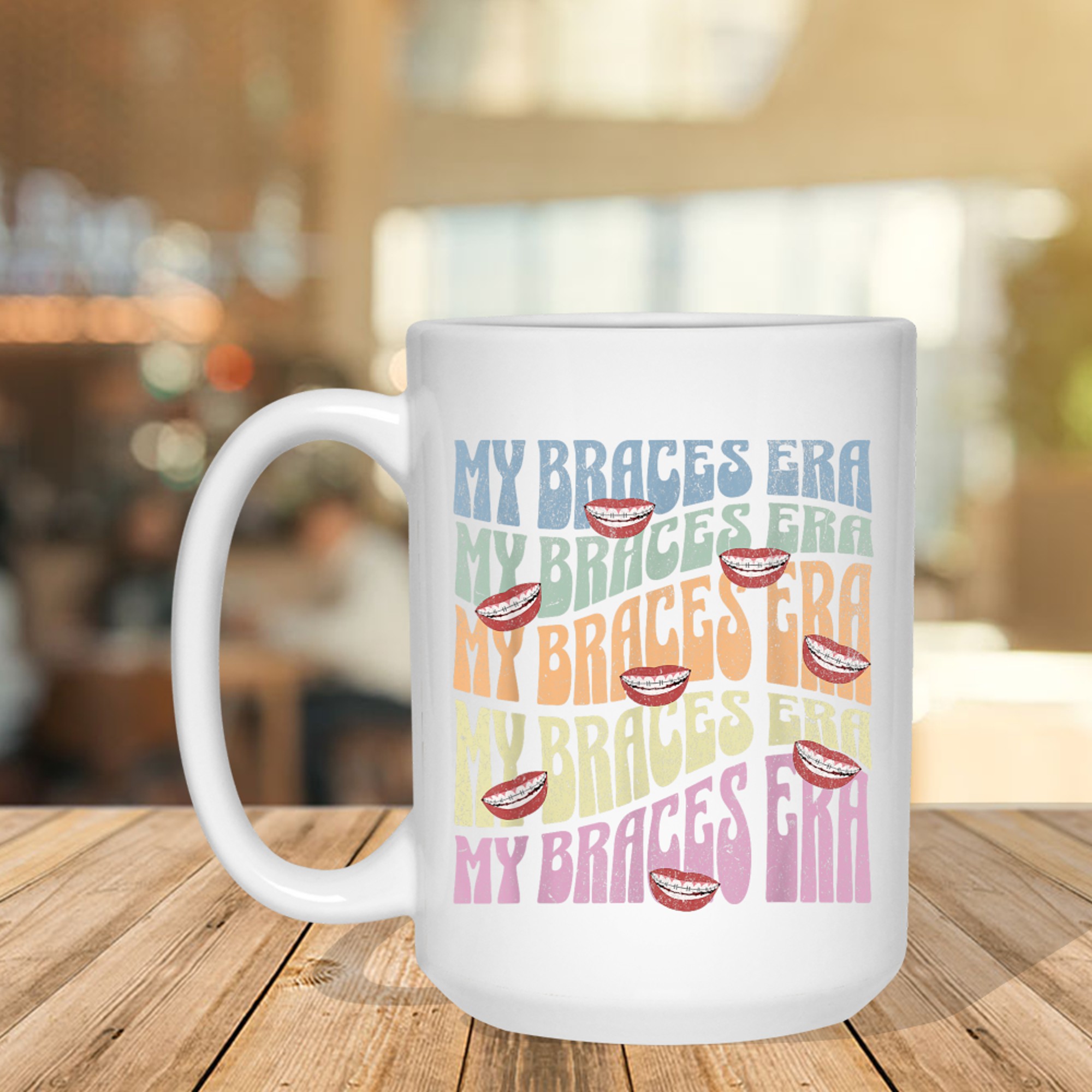 My Braces ERA Funny Retro Text Dental Braces Mug