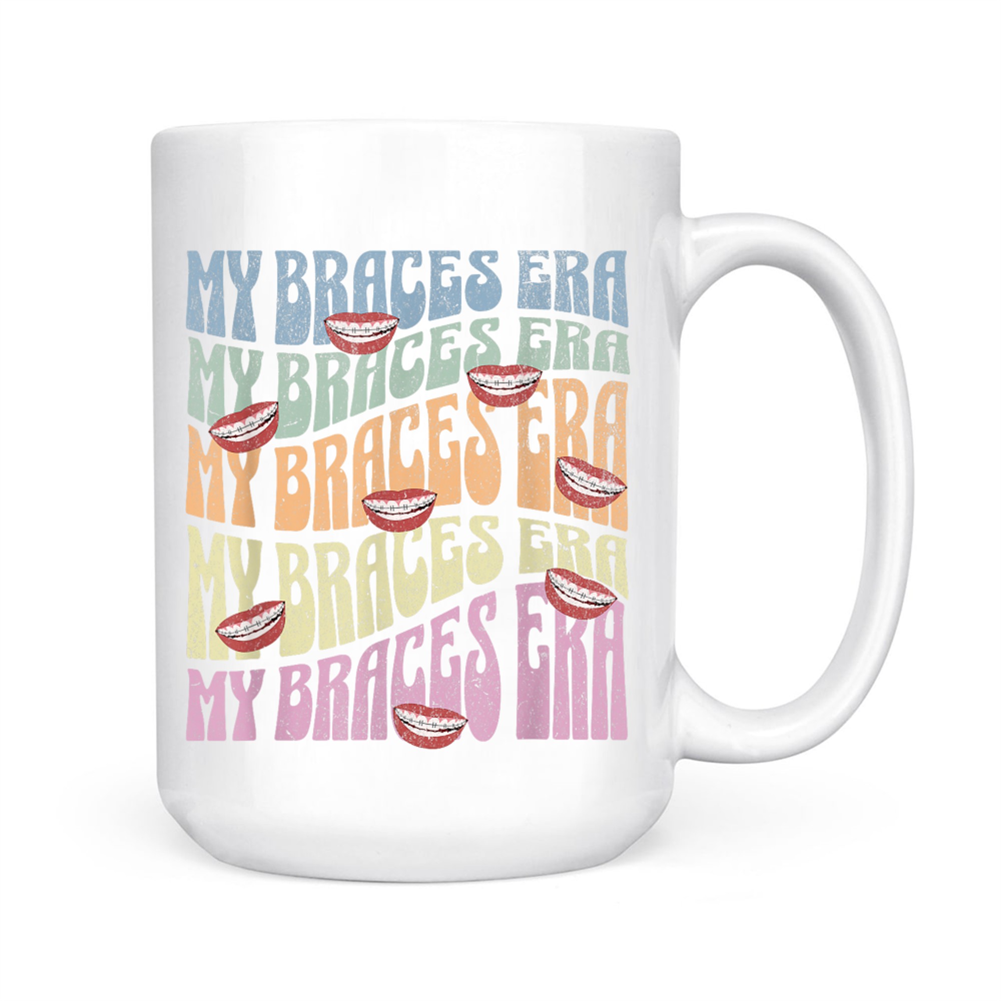 My Braces ERA Funny Retro Text Dental Braces Mug