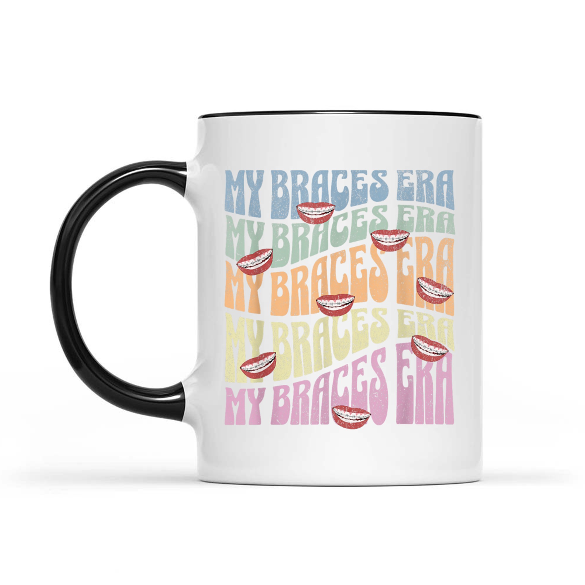 My Braces ERA Funny Retro Text Dental Braces Mug