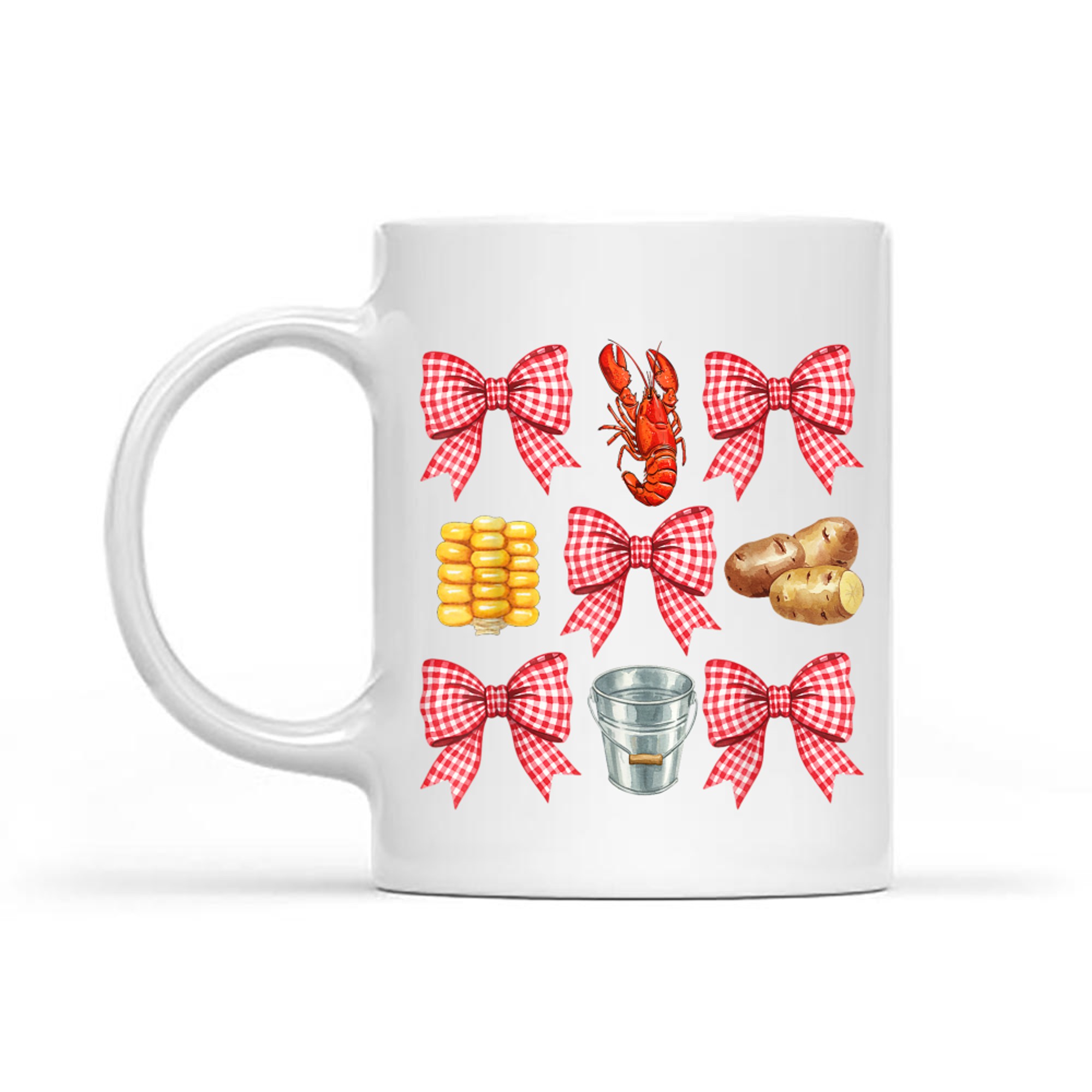 Pink Bow Cute Crawfish Boil Y2K Girl Aesthet Mug