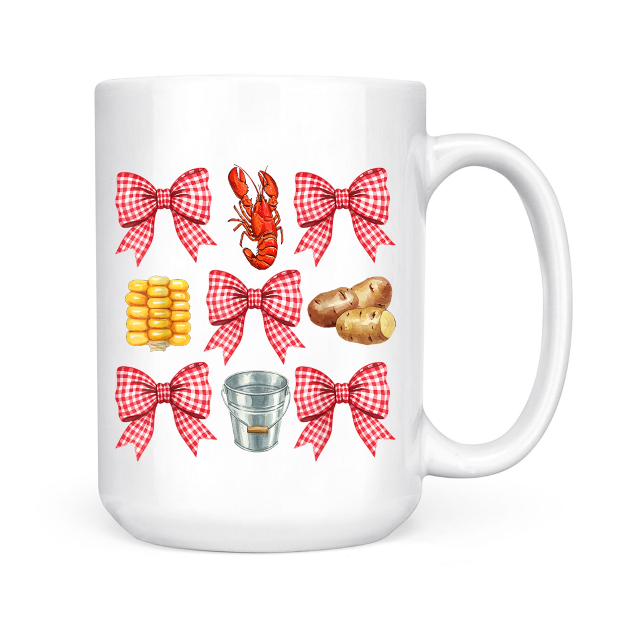 Pink Bow Cute Crawfish Boil Y2K Girl Aesthet Mug
