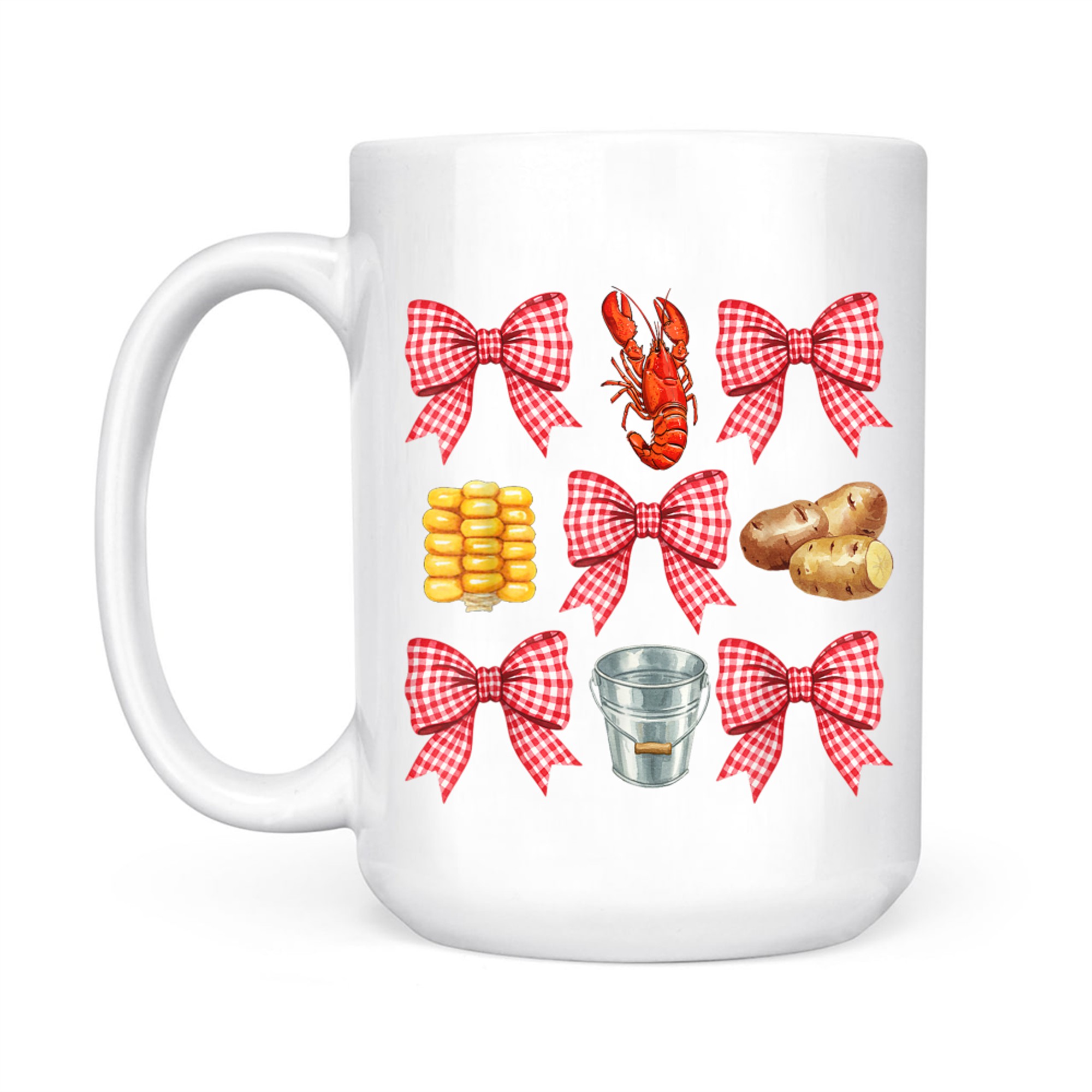 Pink Bow Cute Crawfish Boil Y2K Girl Aesthet Mug
