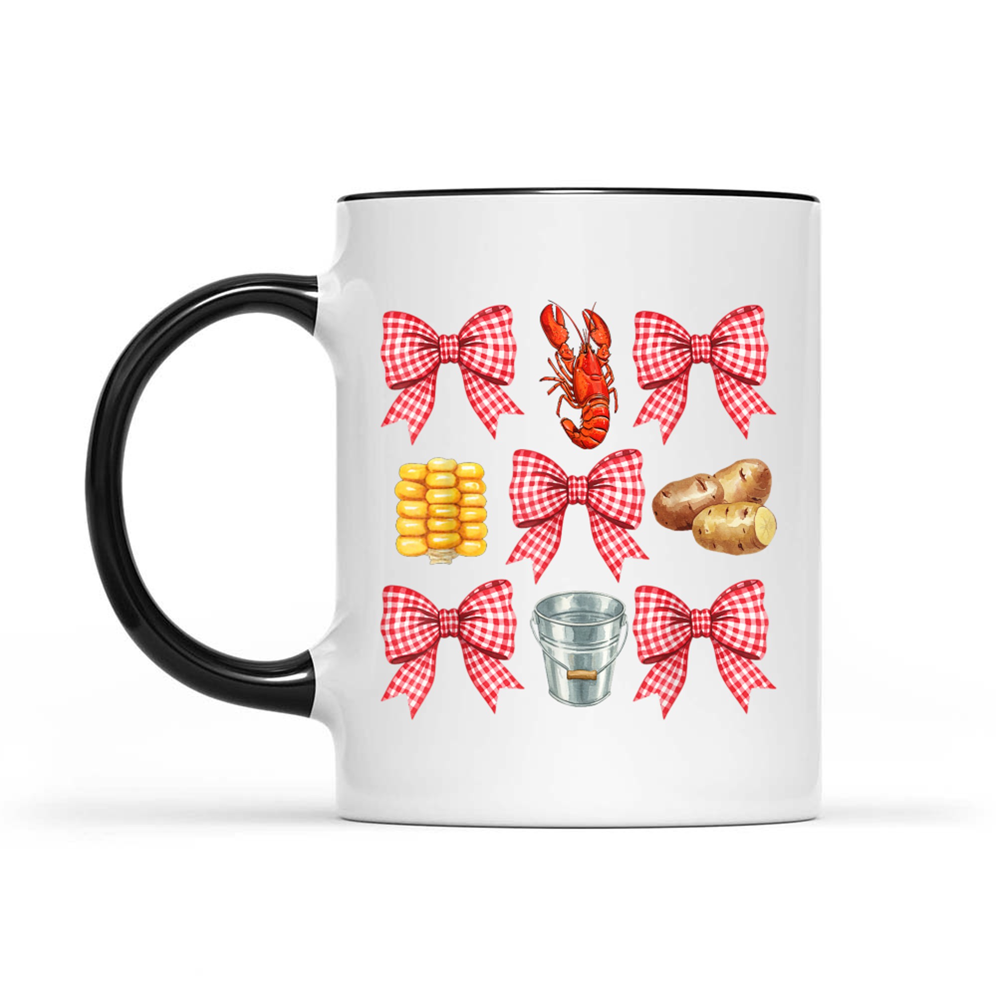 Pink Bow Cute Crawfish Boil Y2K Girl Aesthet Mug