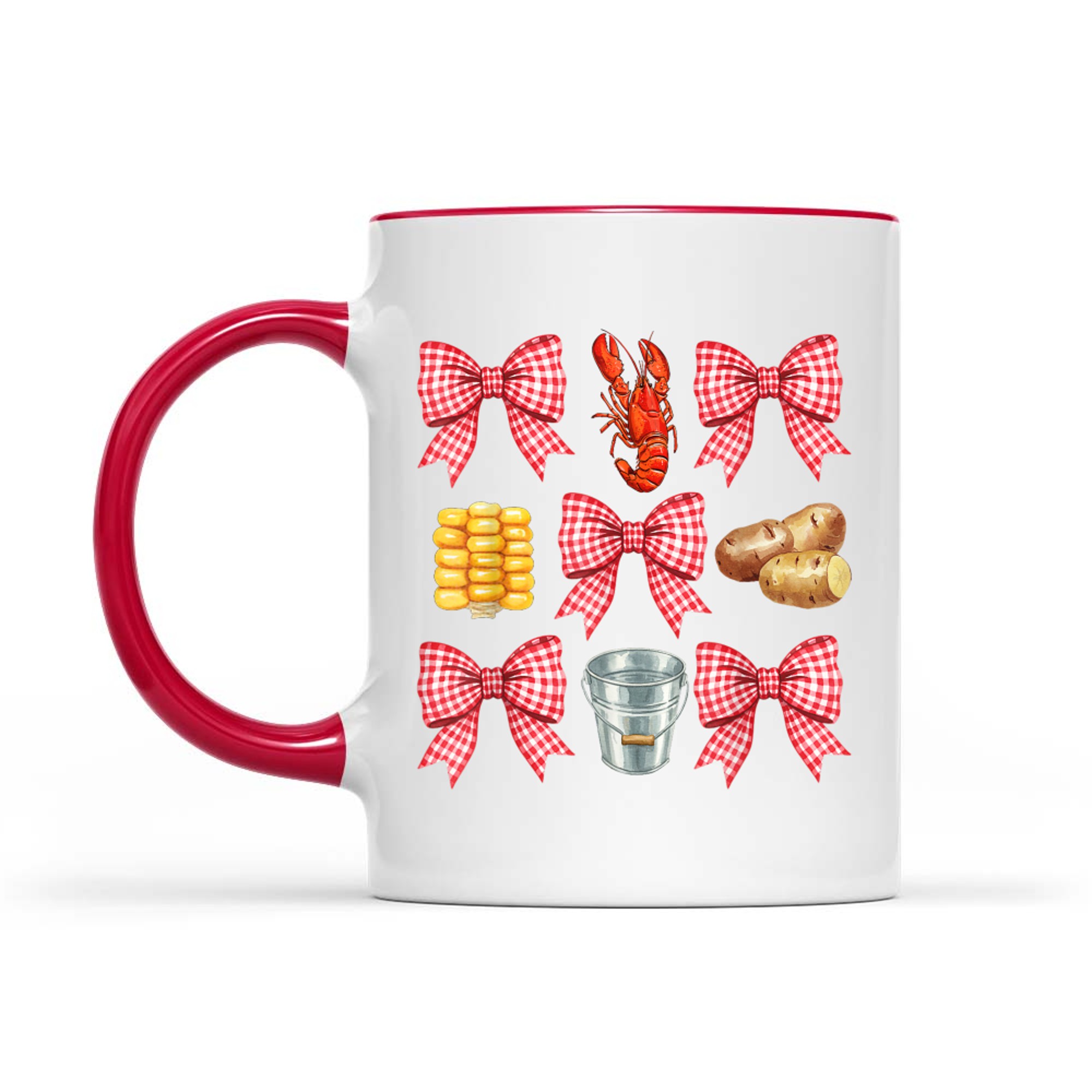 Pink Bow Cute Crawfish Boil Y2K Girl Aesthet Mug