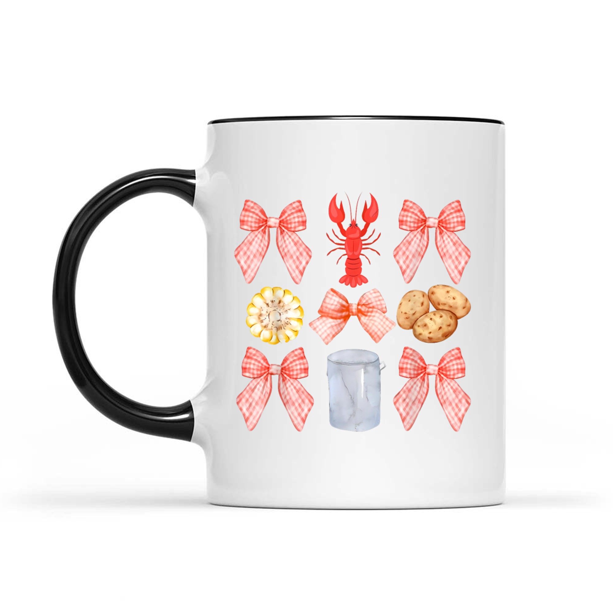 Pink Bow Cute Crawfish Boil Y2K Girl Aesthetic Mug