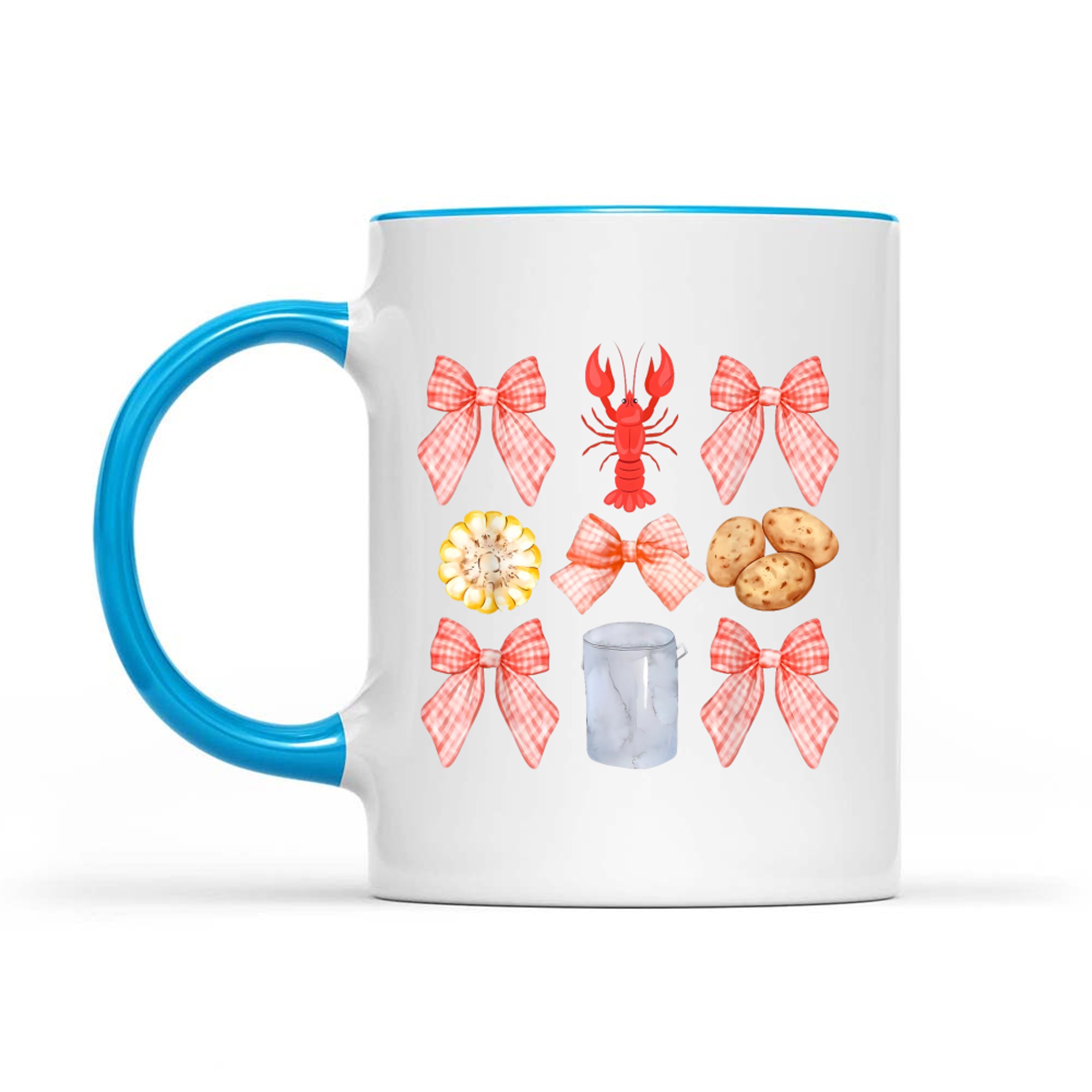 Pink Bow Cute Crawfish Boil Y2K Girl Aesthetic Mug