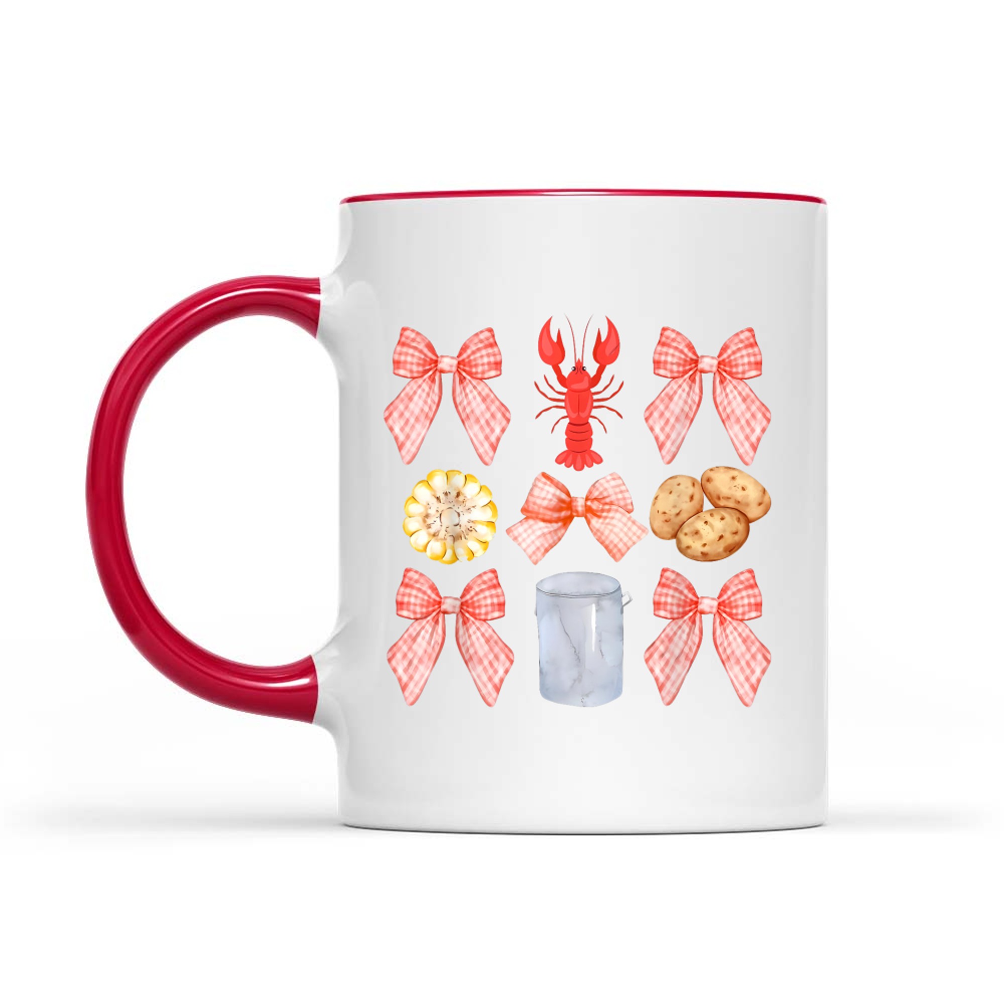Pink Bow Cute Crawfish Boil Y2K Girl Aesthetic Mug