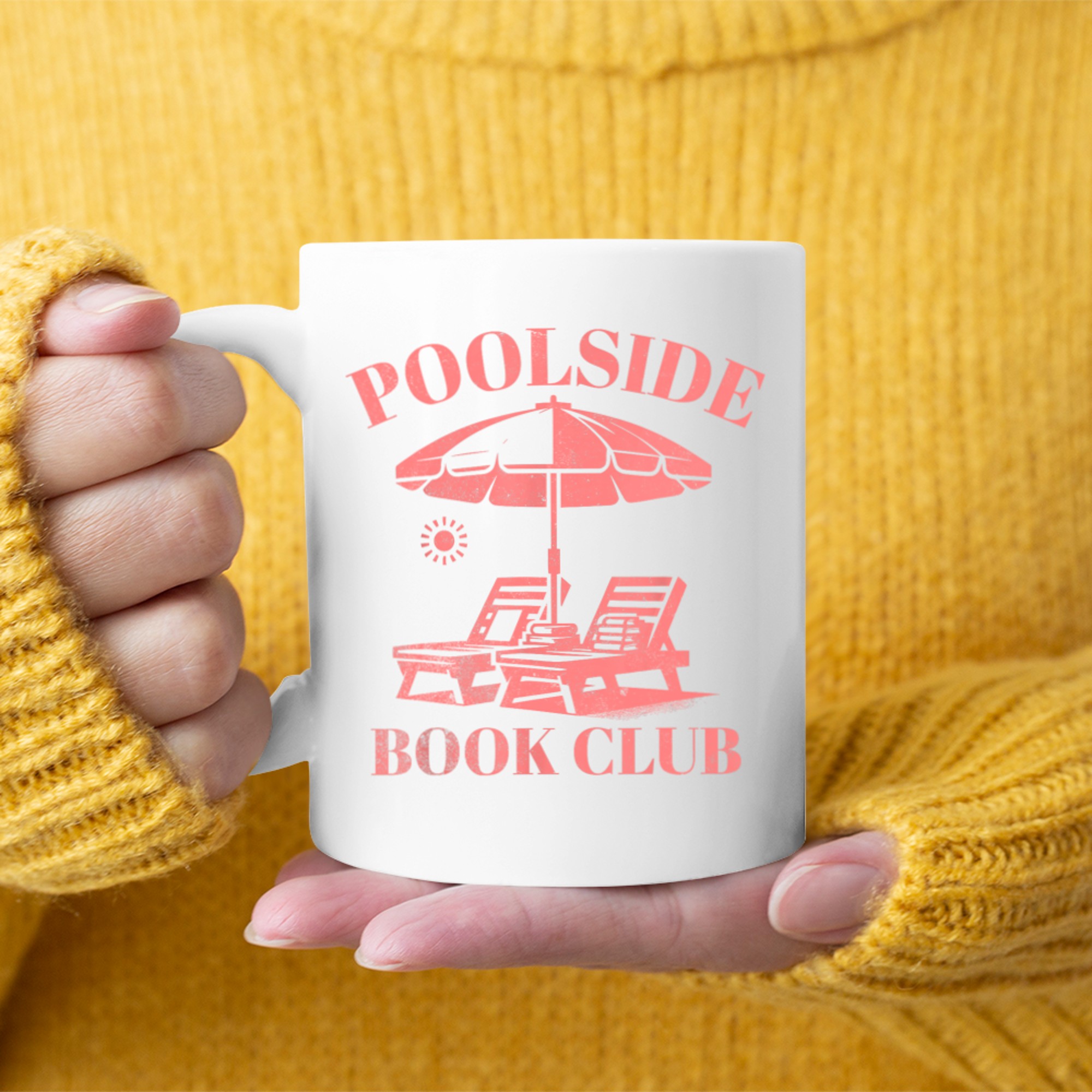 Poolside Book Club Summer Reading Book Lover Swimming Mug