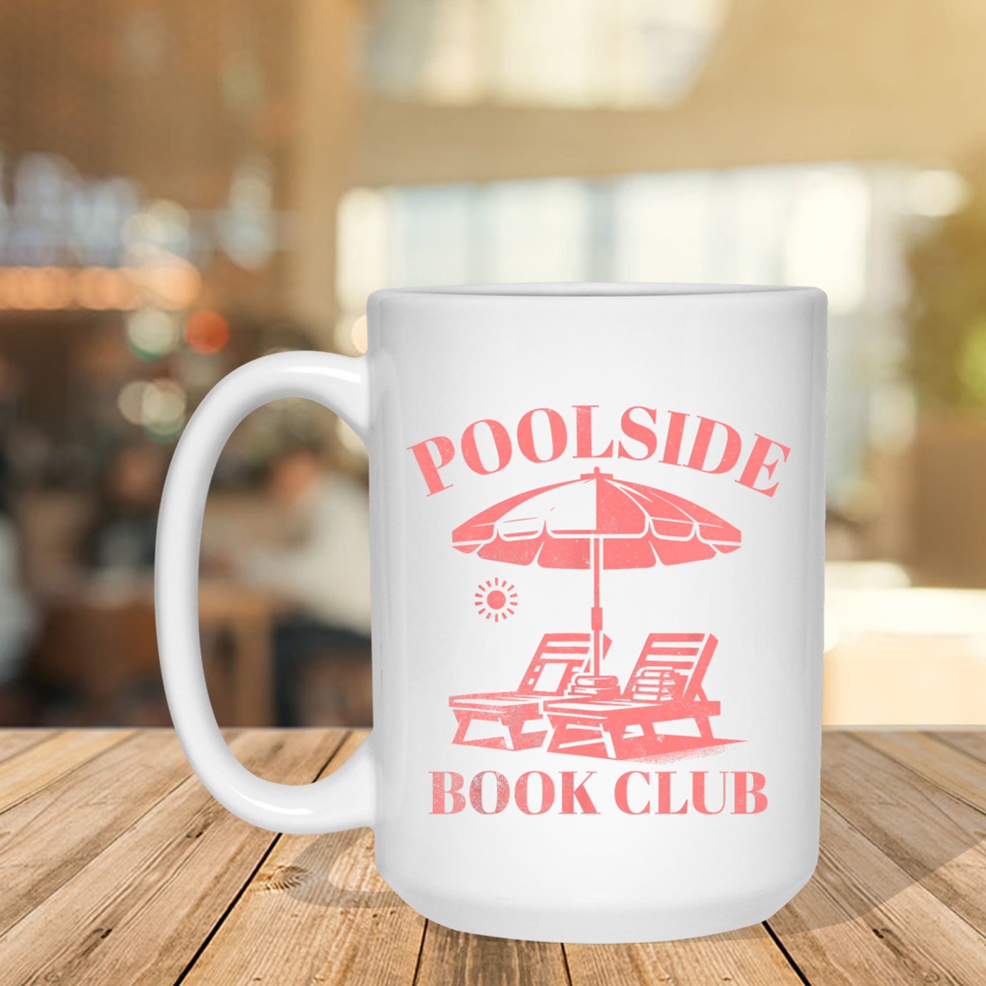 Poolside Book Club Summer Reading Book Lover Swimming Mug