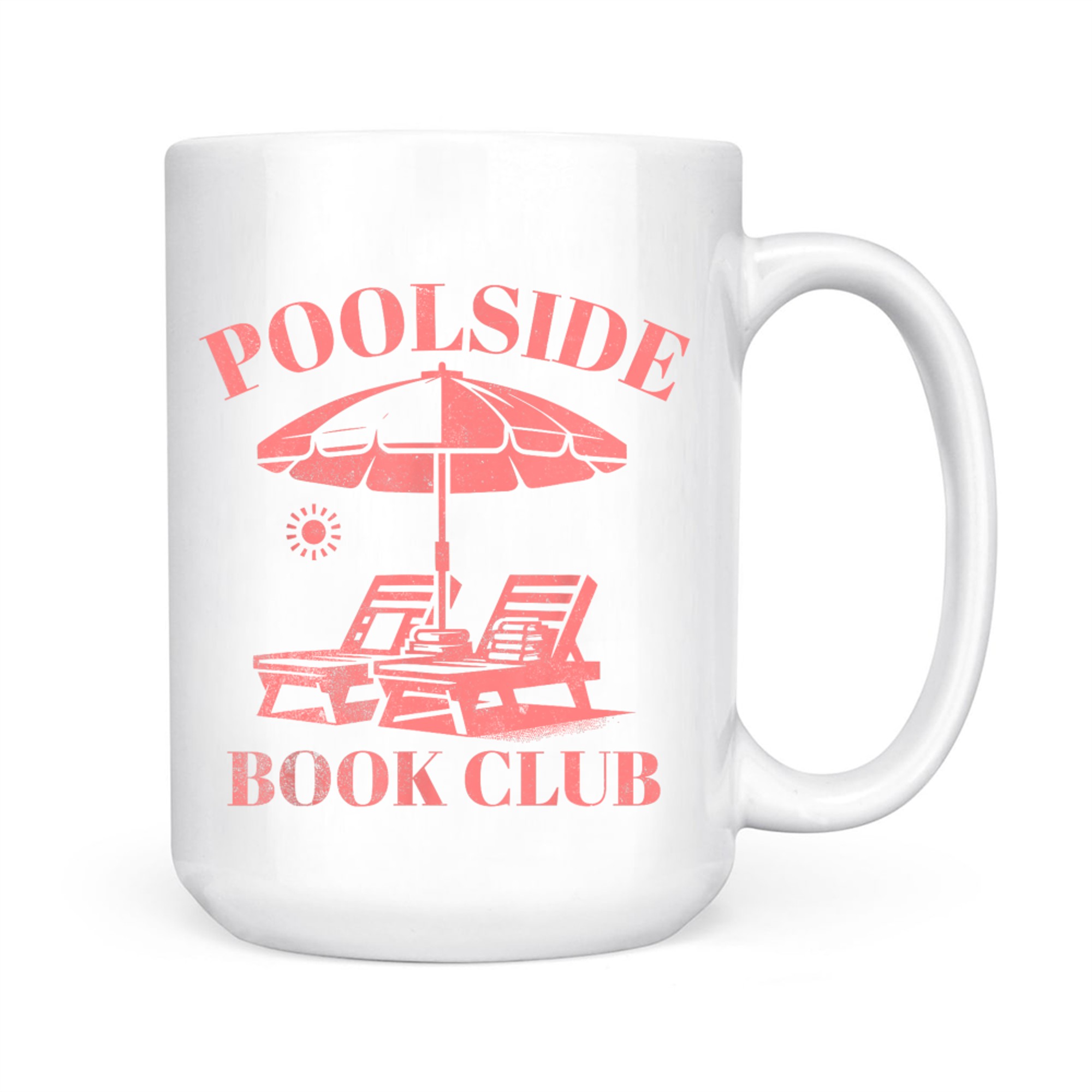 Poolside Book Club Summer Reading Book Lover Swimming Mug