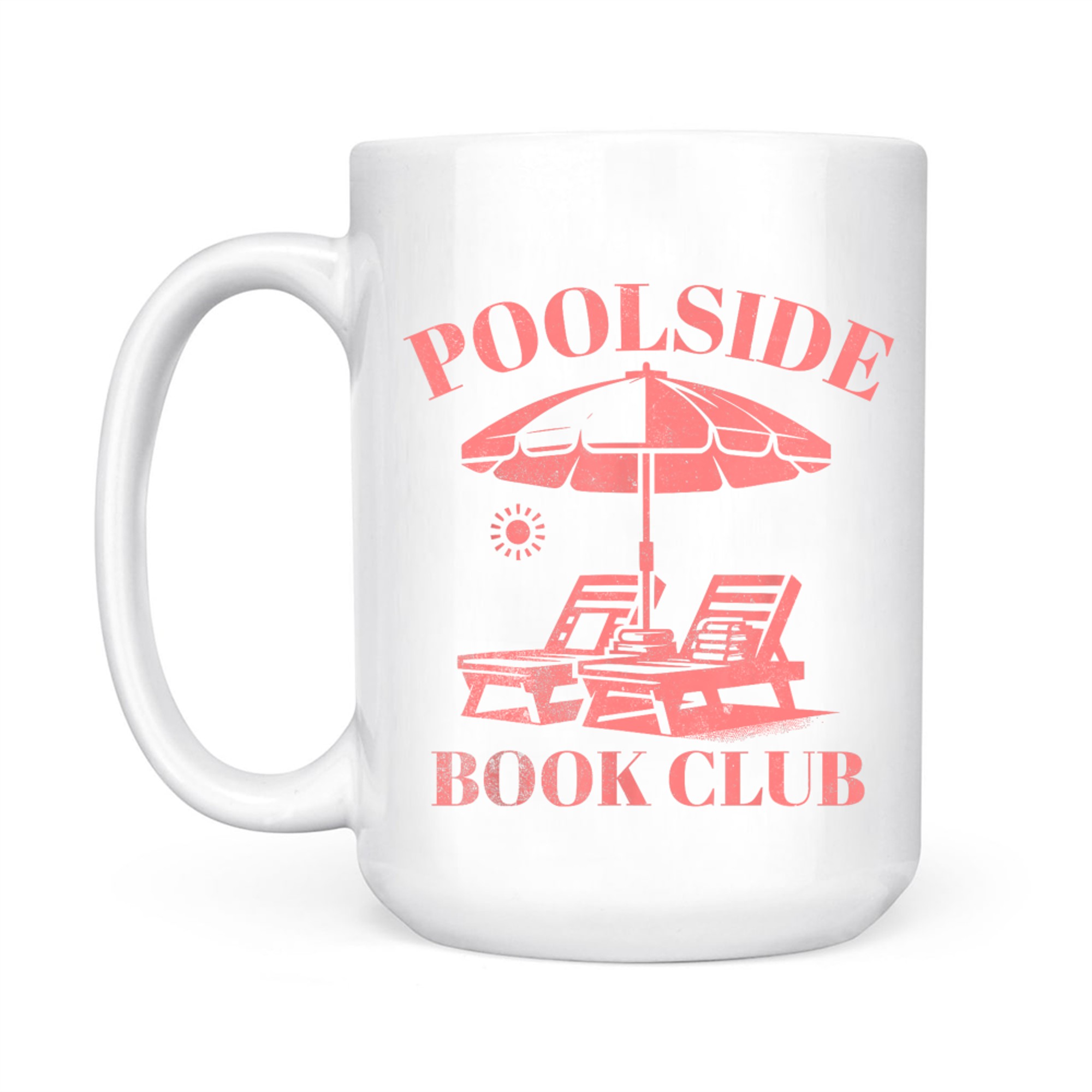 Poolside Book Club Summer Reading Book Lover Swimming Mug