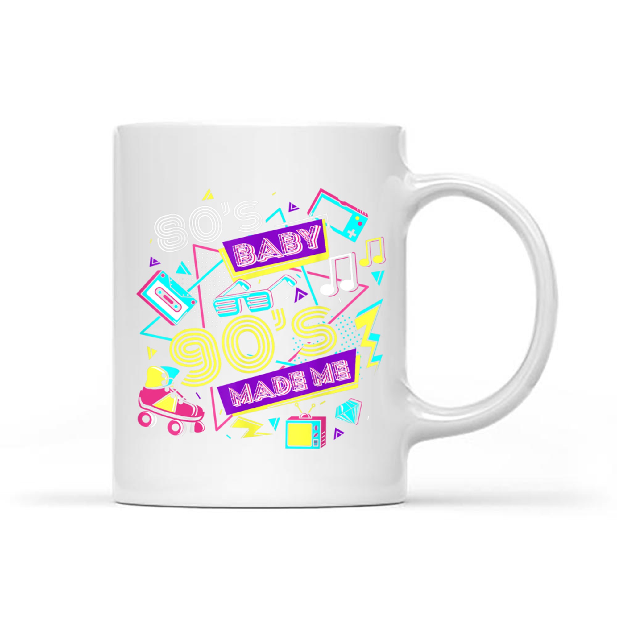 Retro 1980s 80's Baby 1990s 90's Made Me Vaporwave Nostalgia Mug