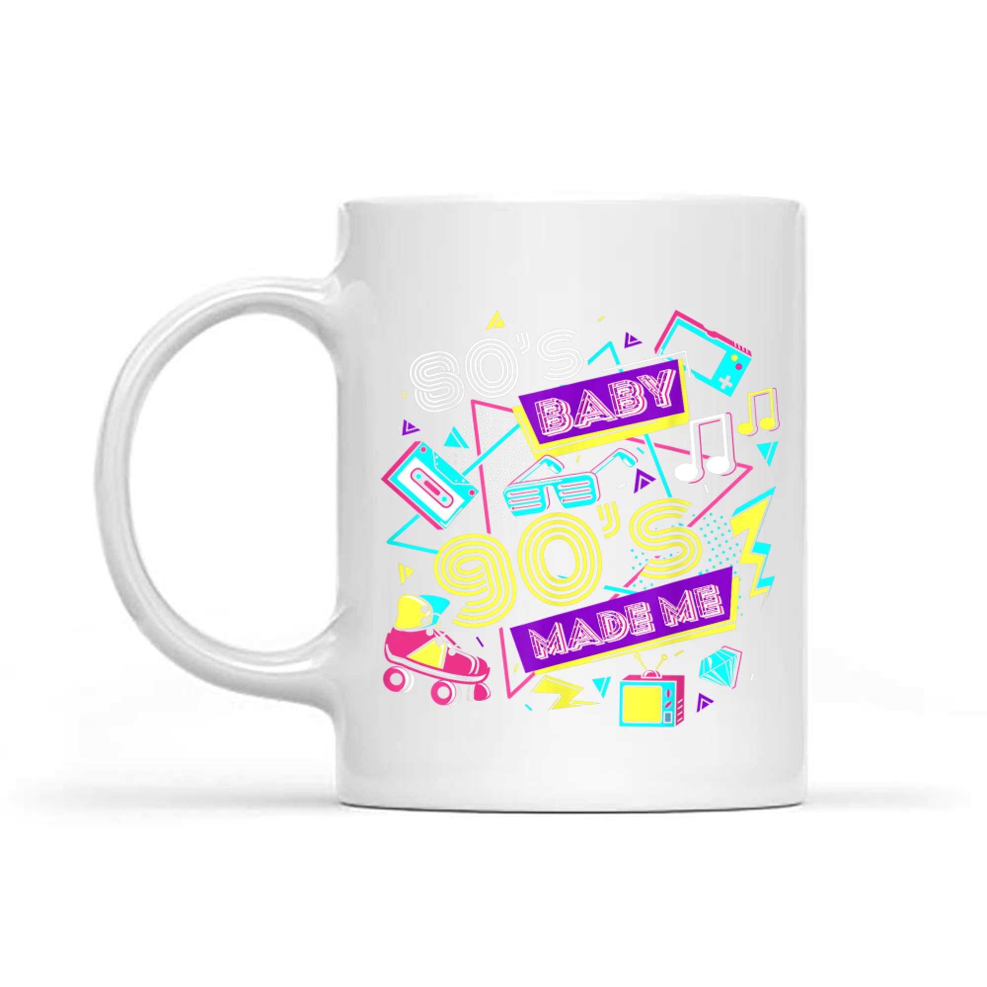 Retro 1980s 80's Baby 1990s 90's Made Me Vaporwave Nostalgia Mug