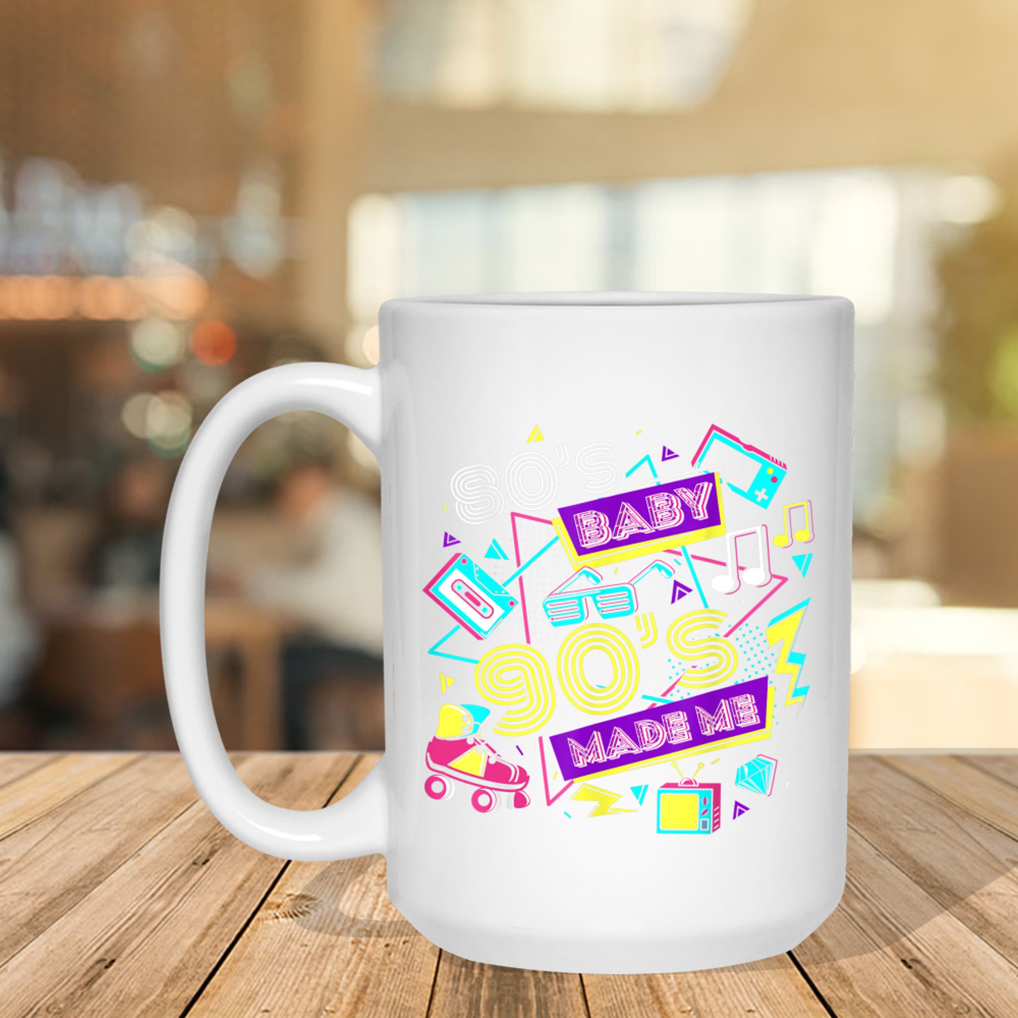 Retro 1980s 80's Baby 1990s 90's Made Me Vaporwave Nostalgia Mug