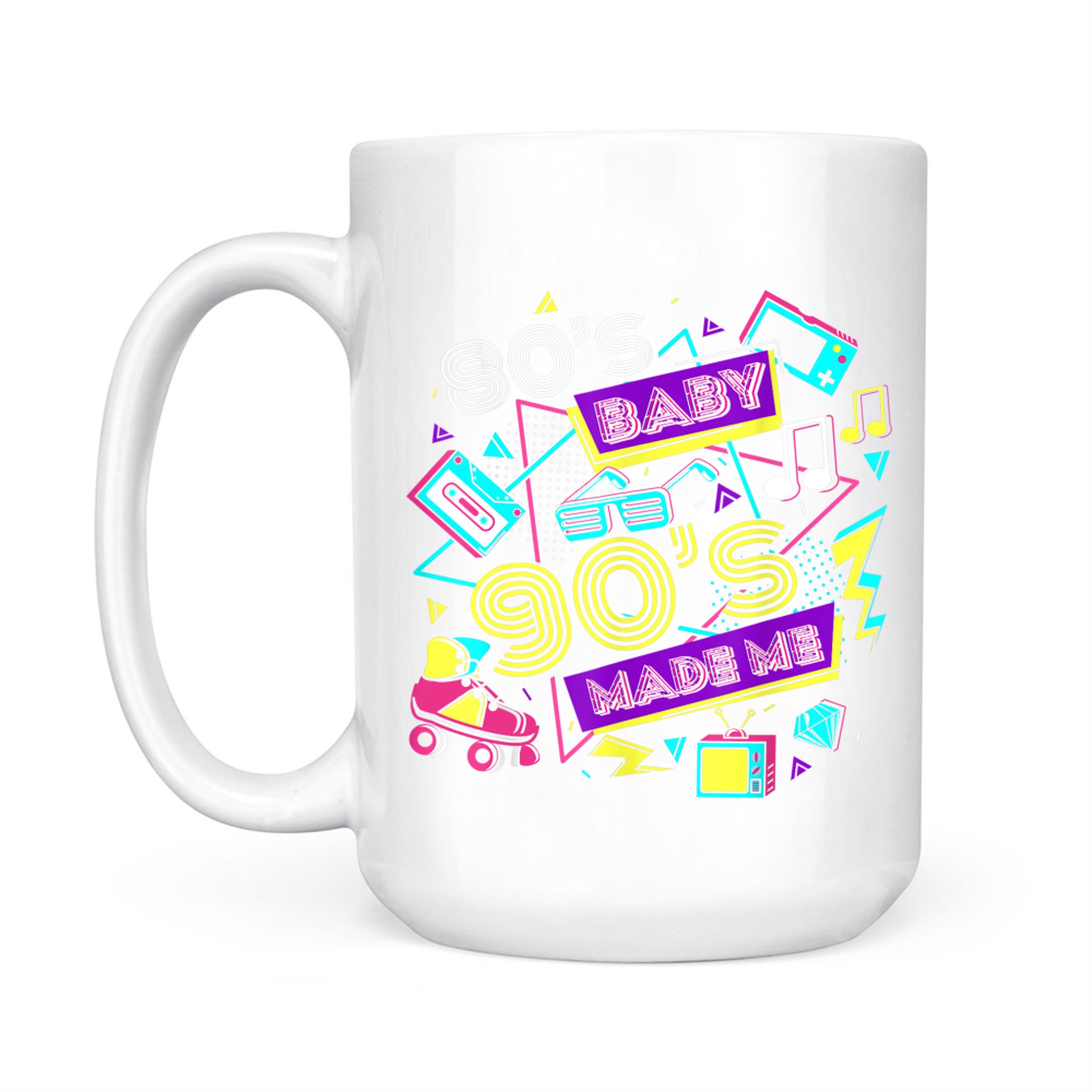 Retro 1980s 80's Baby 1990s 90's Made Me Vaporwave Nostalgia Mug