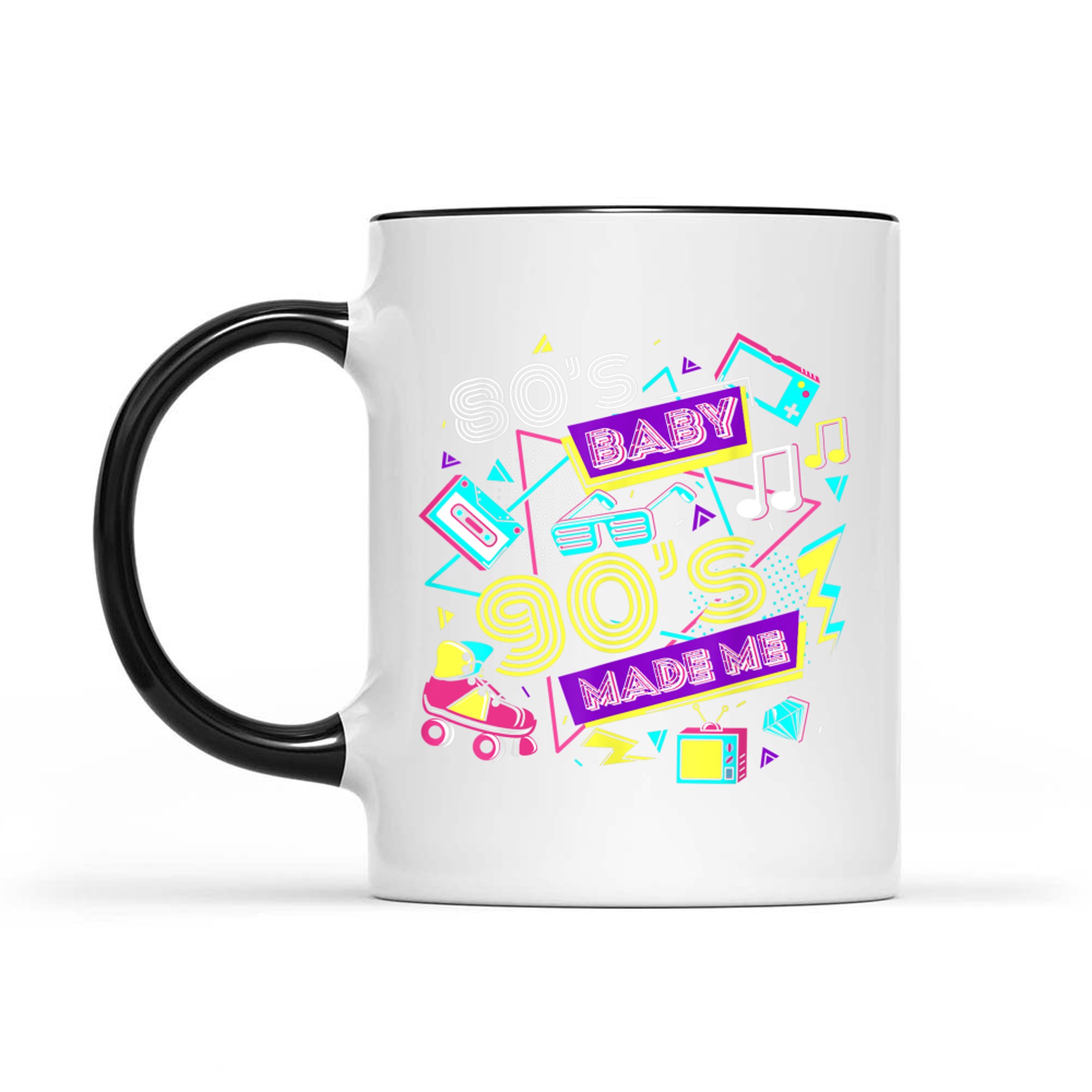 Retro 1980s 80's Baby 1990s 90's Made Me Vaporwave Nostalgia Mug