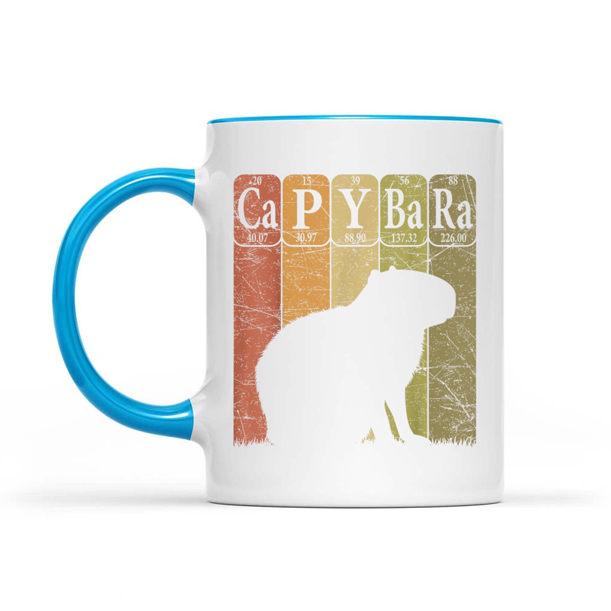 Retro Capybara Lover Periodic Table Chemistry Mug