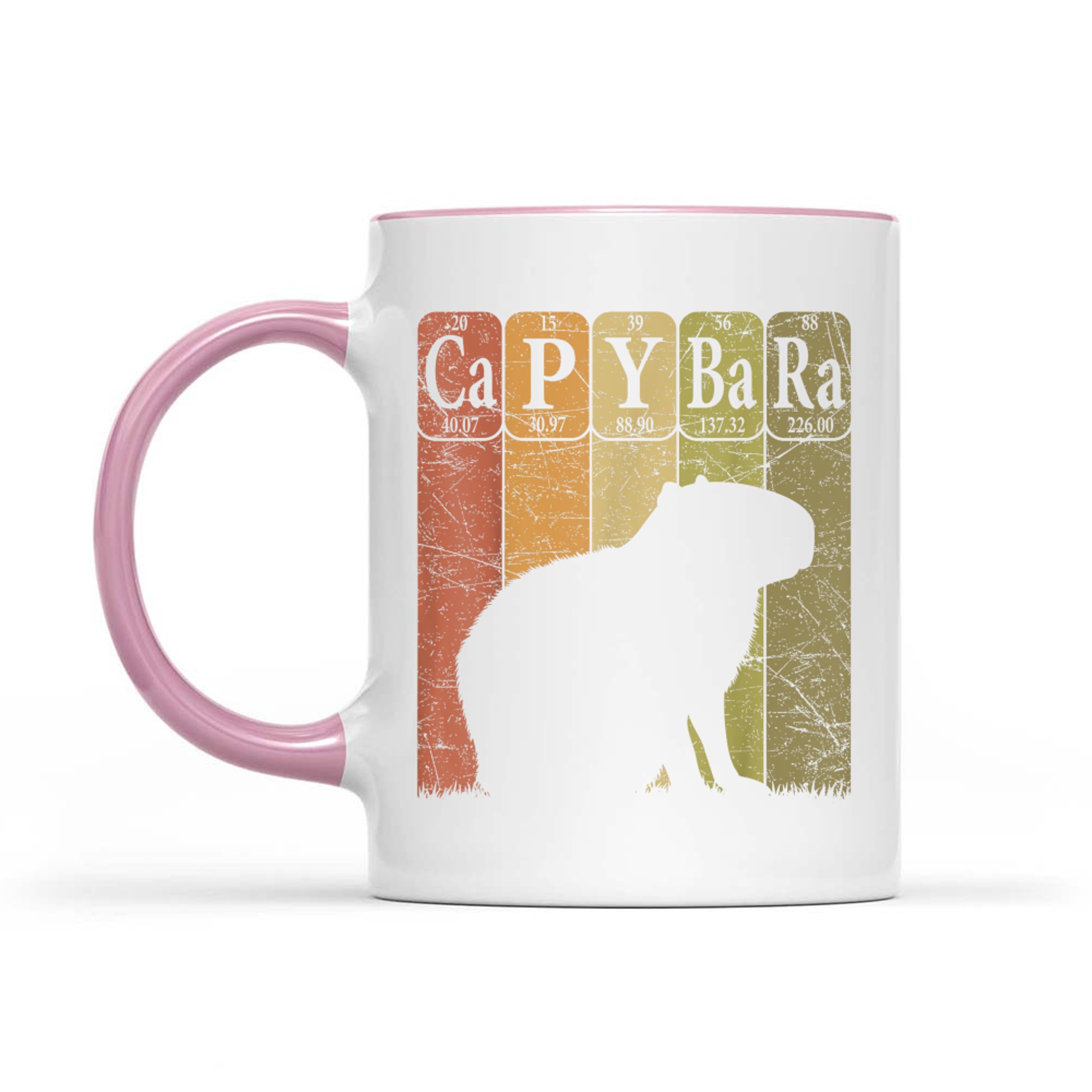 Retro Capybara Lover Periodic Table Chemistry Mug