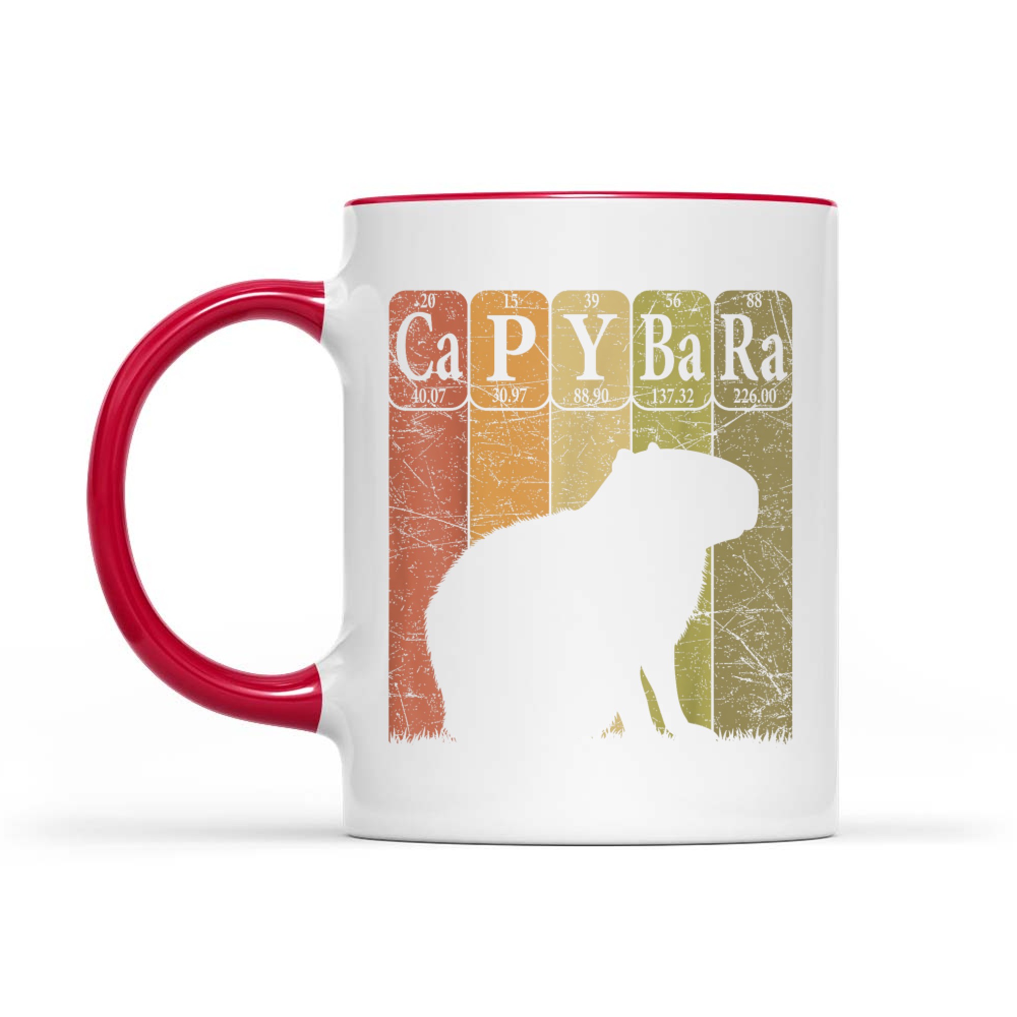 Retro Capybara Lover Periodic Table Chemistry Mug