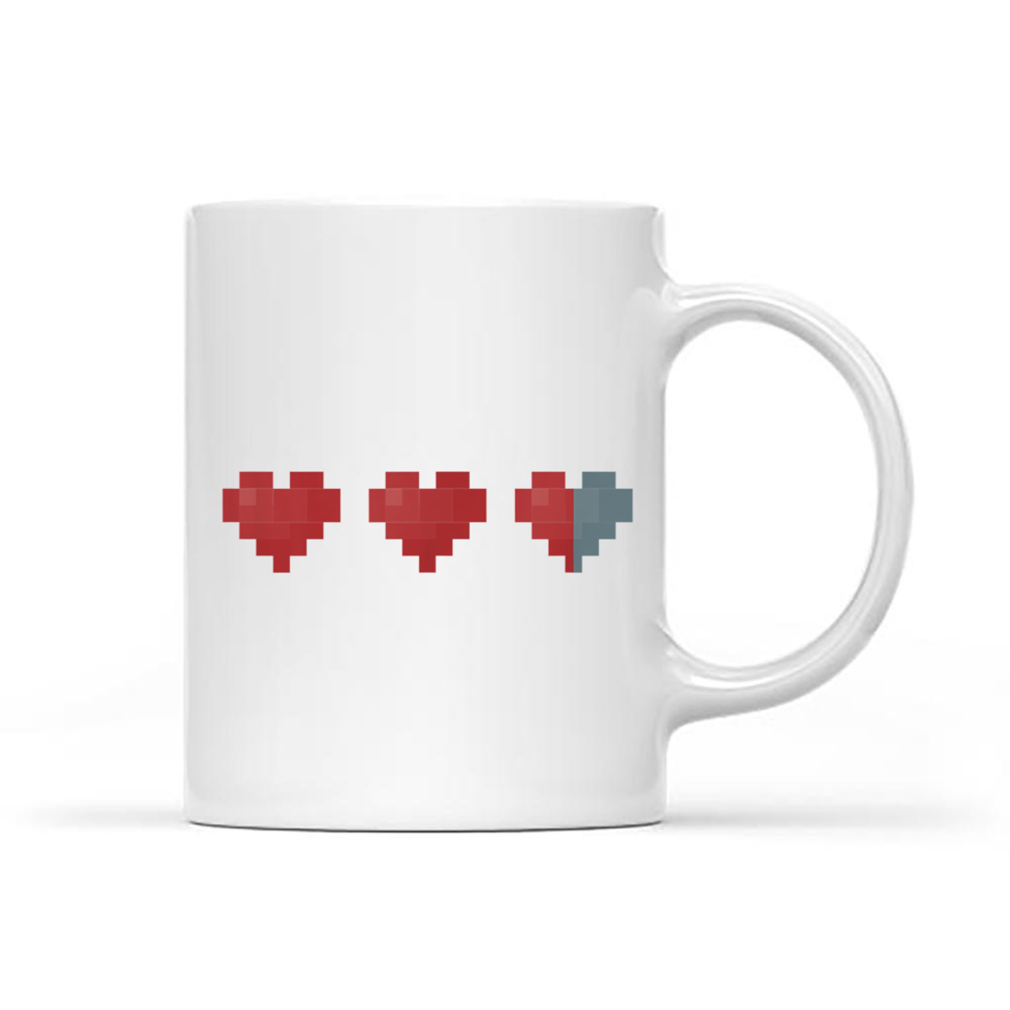 Retro Heart Gamer Gift Life Hearts Gaming Mug