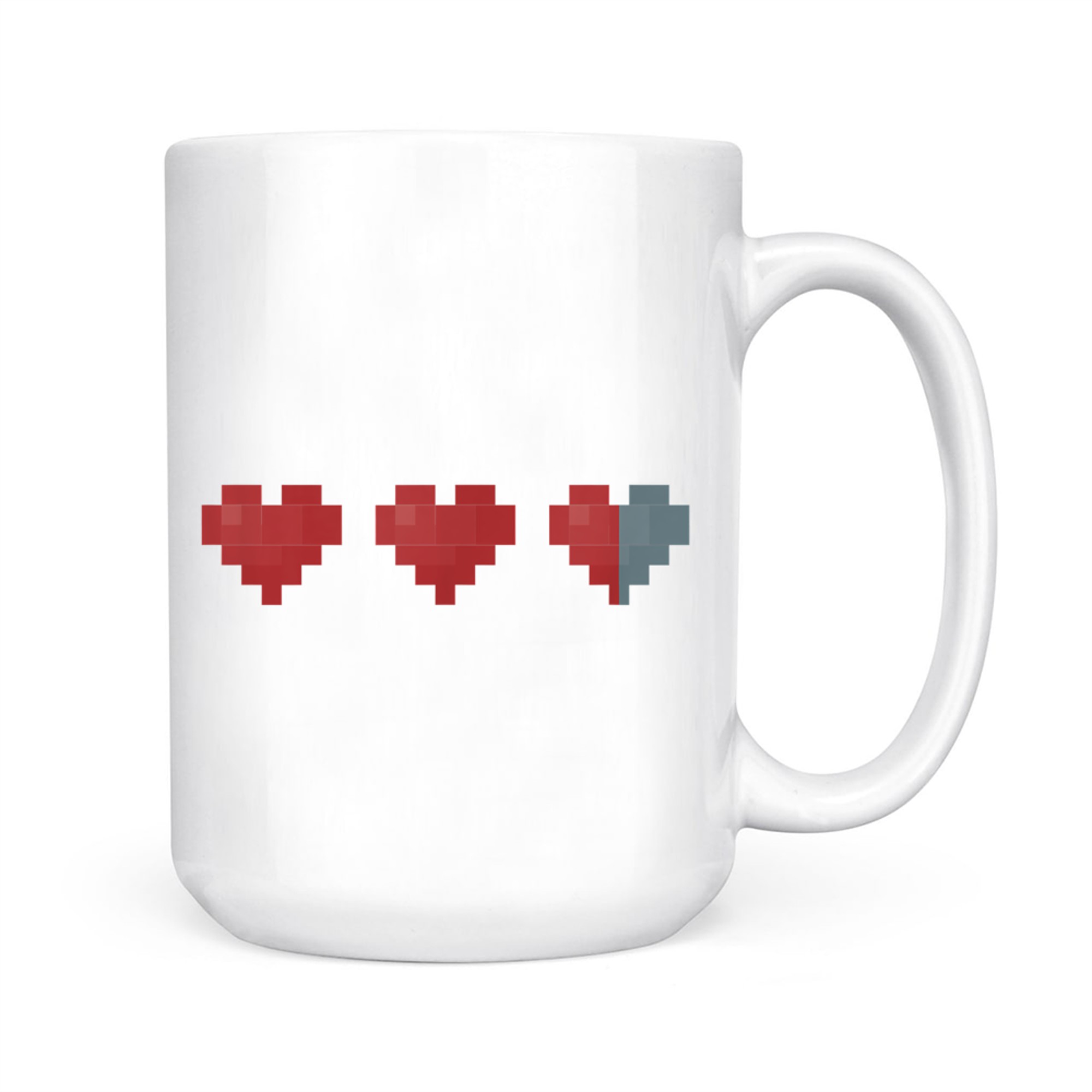 Retro Heart Gamer Gift Life Hearts Gaming Mug
