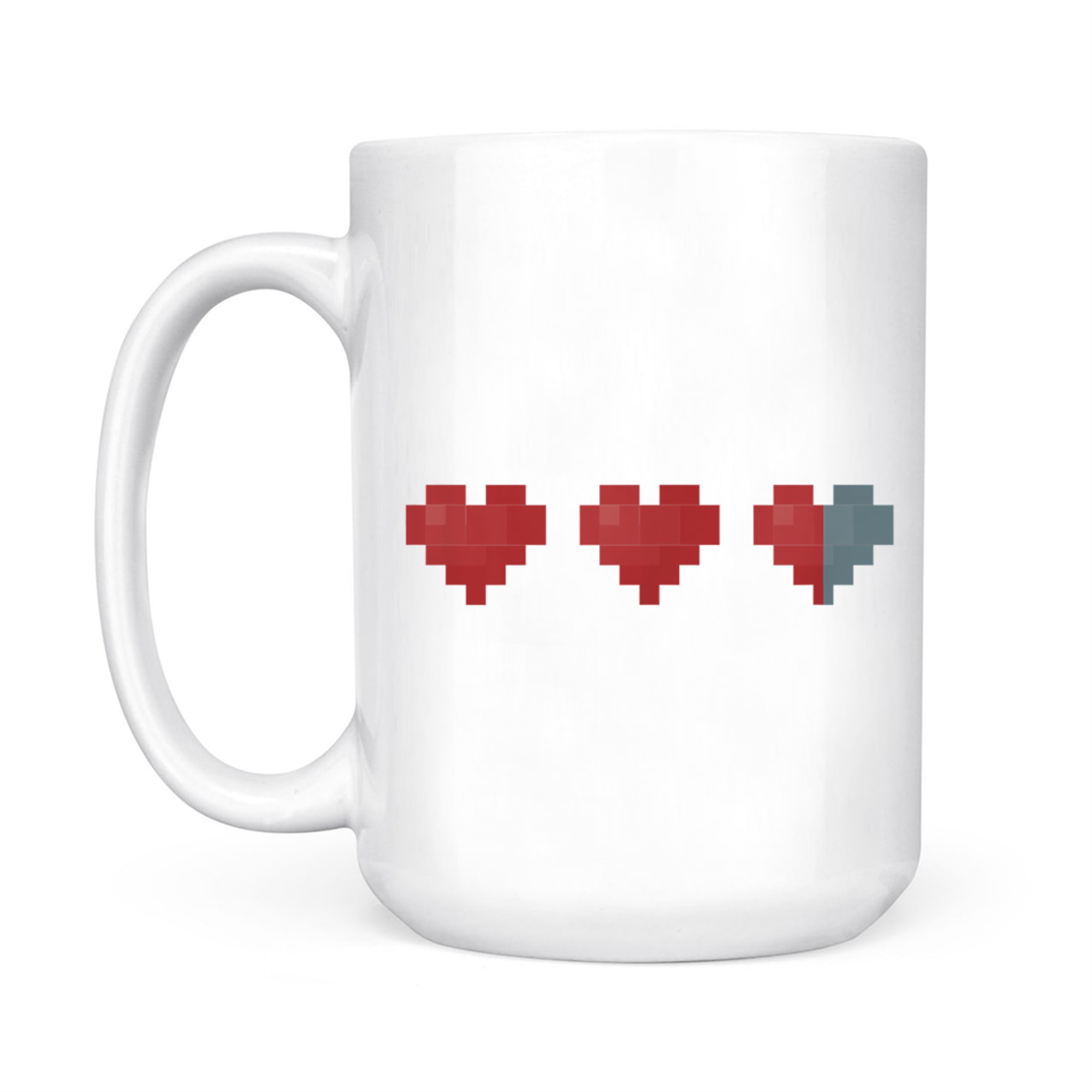 Retro Heart Gamer Gift Life Hearts Gaming Mug