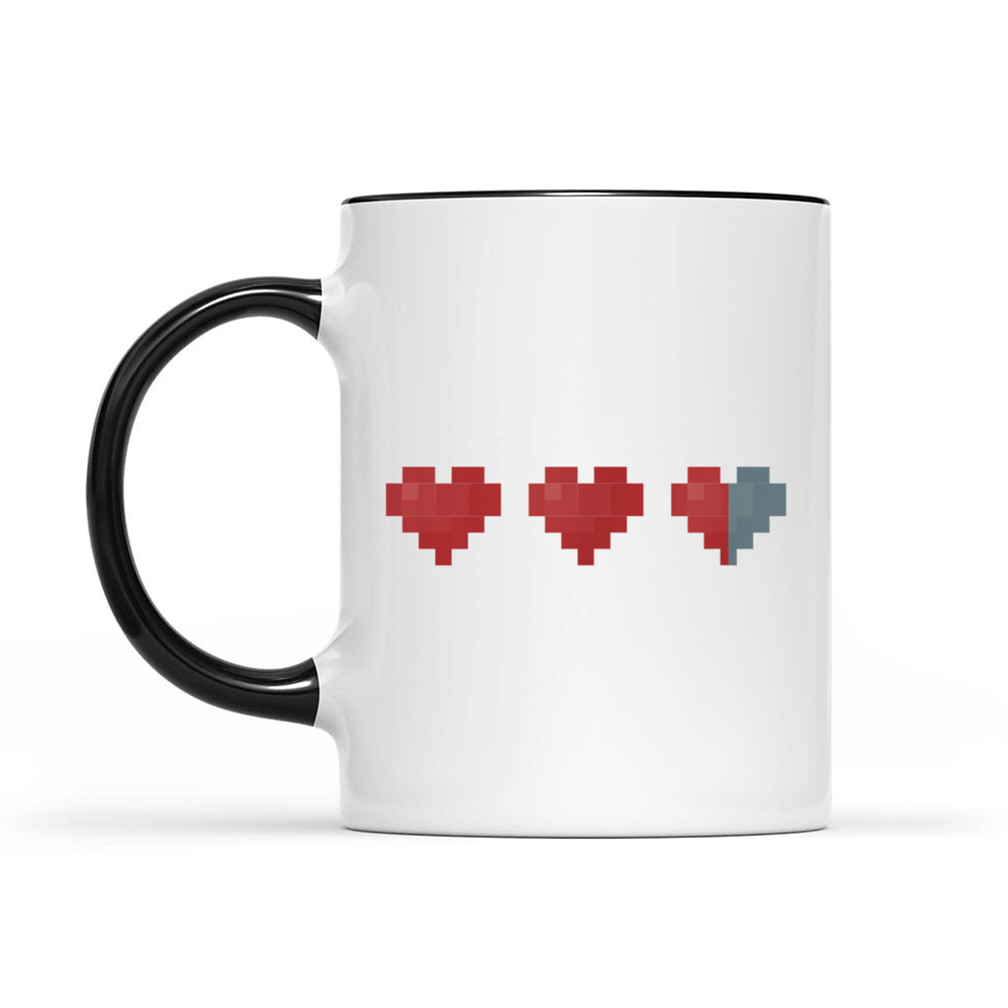 Retro Heart Gamer Gift Life Hearts Gaming Mug
