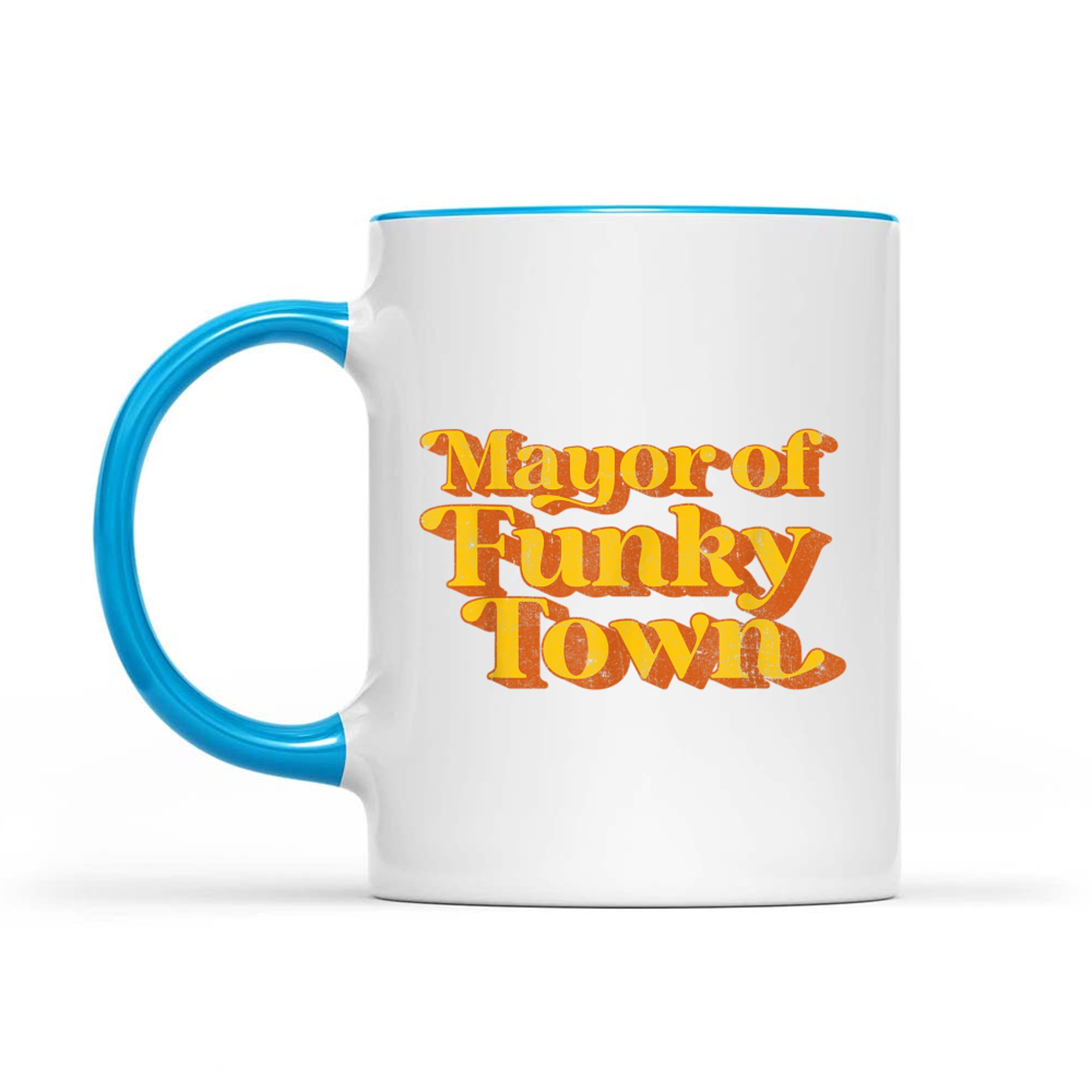 Retro Mayor Of Funky Town Funny Vintage 70's Disco Party Mug