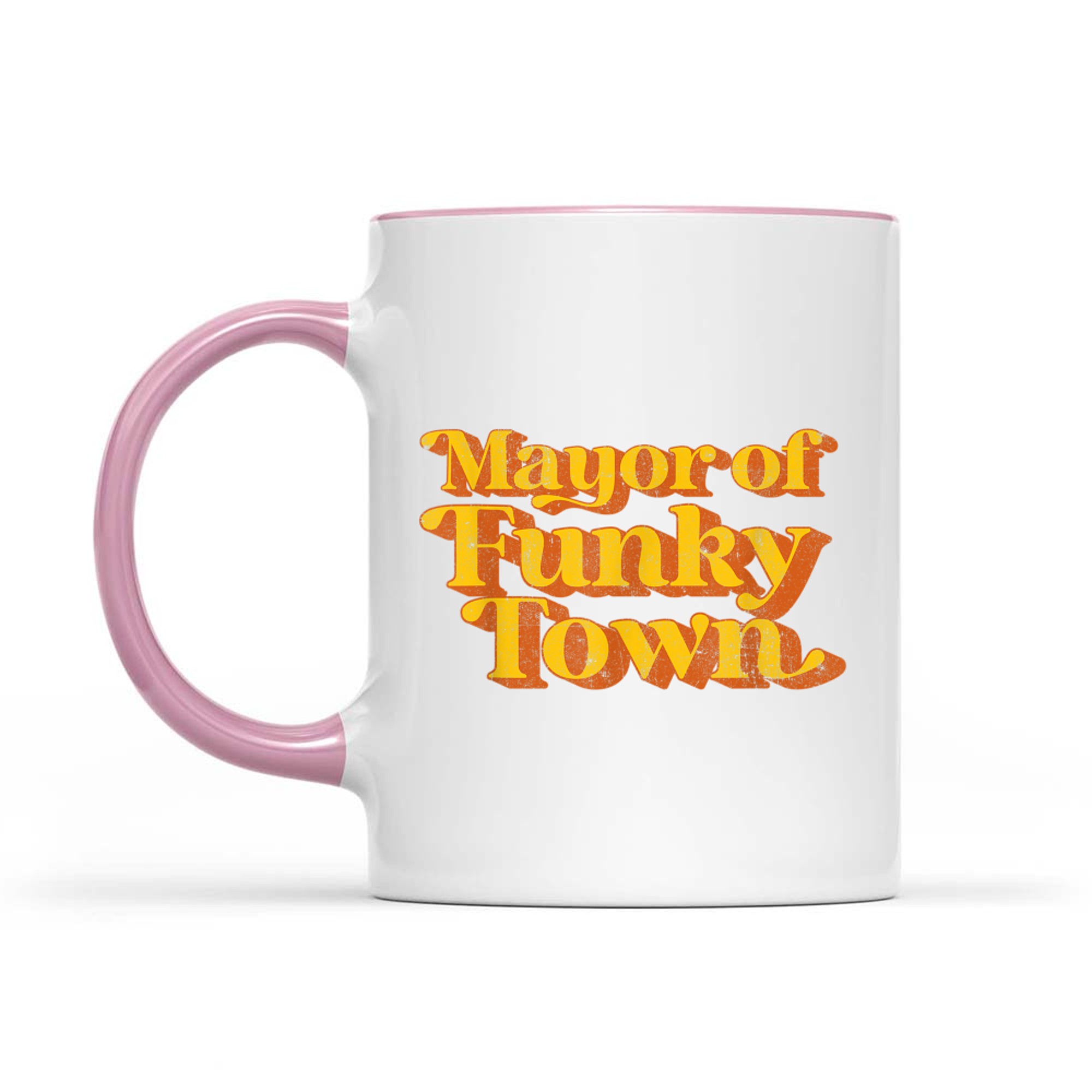 Retro Mayor Of Funky Town Funny Vintage 70's Disco Party Mug