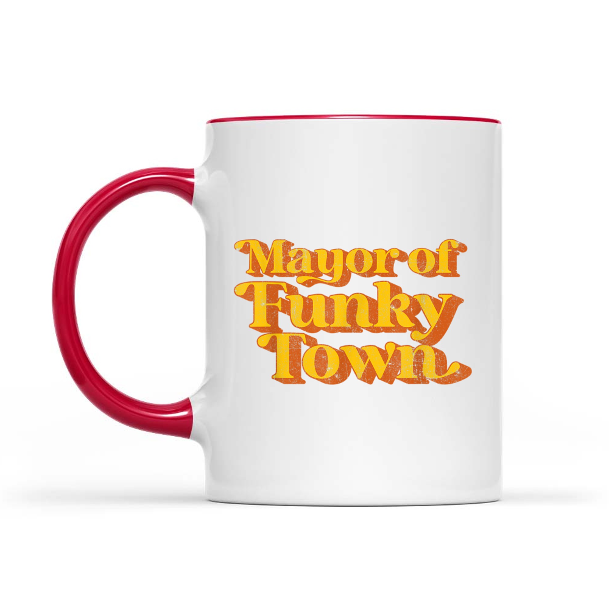 Retro Mayor Of Funky Town Funny Vintage 70's Disco Party Mug