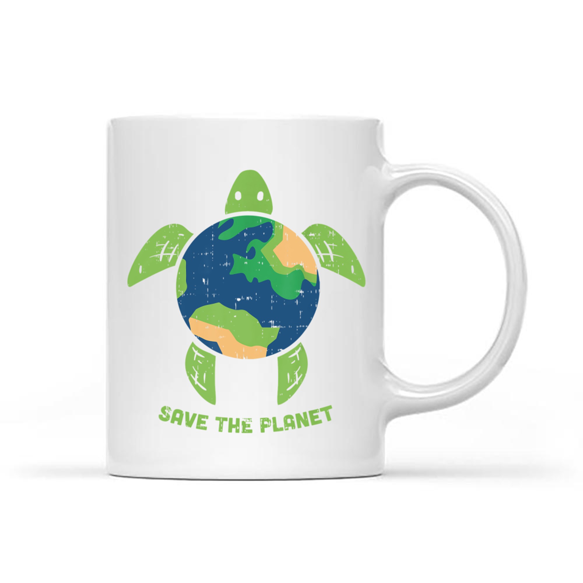 Save The Planet Day Environment Turtle Recycle Ocean Mug
