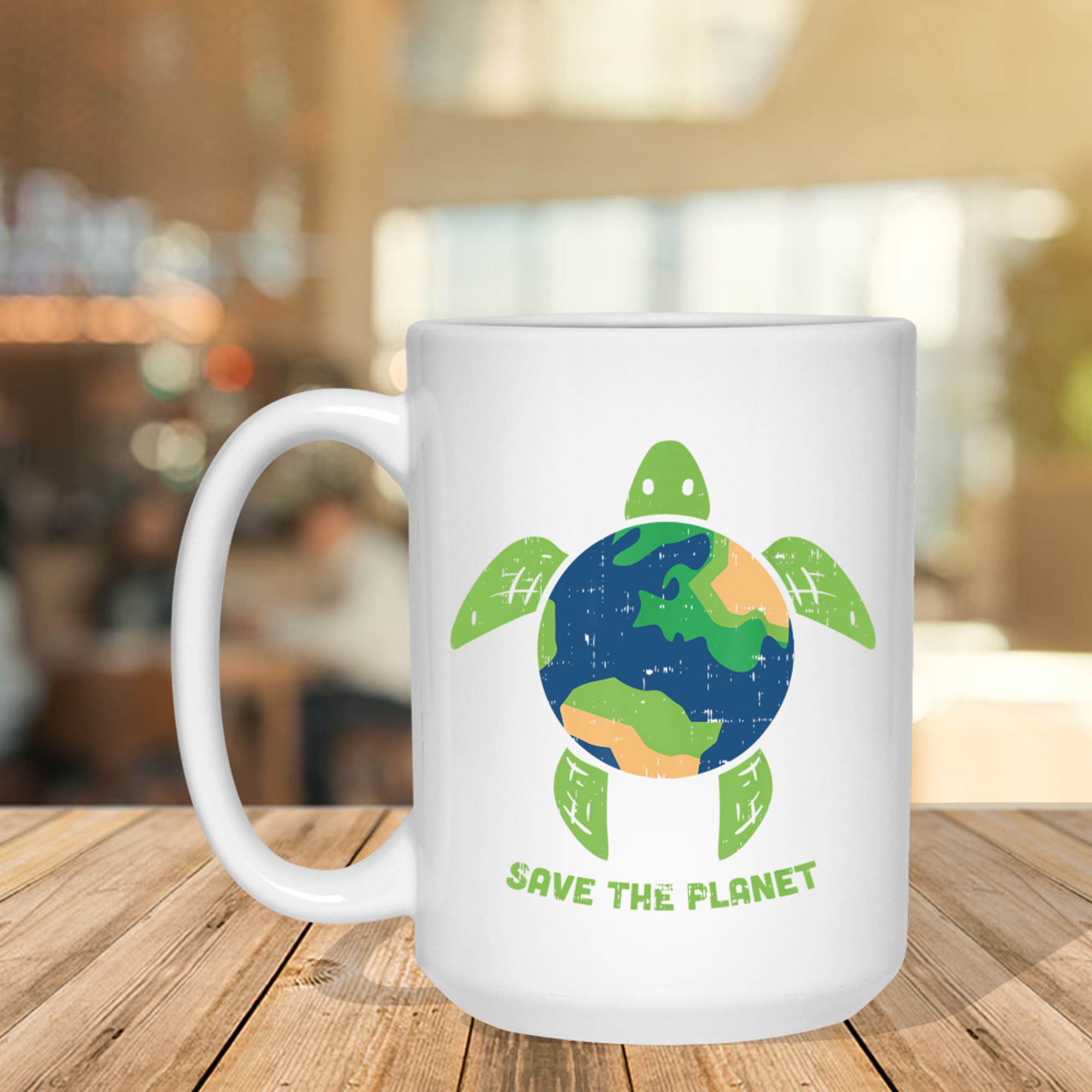 Save The Planet Day Environment Turtle Recycle Ocean Mug