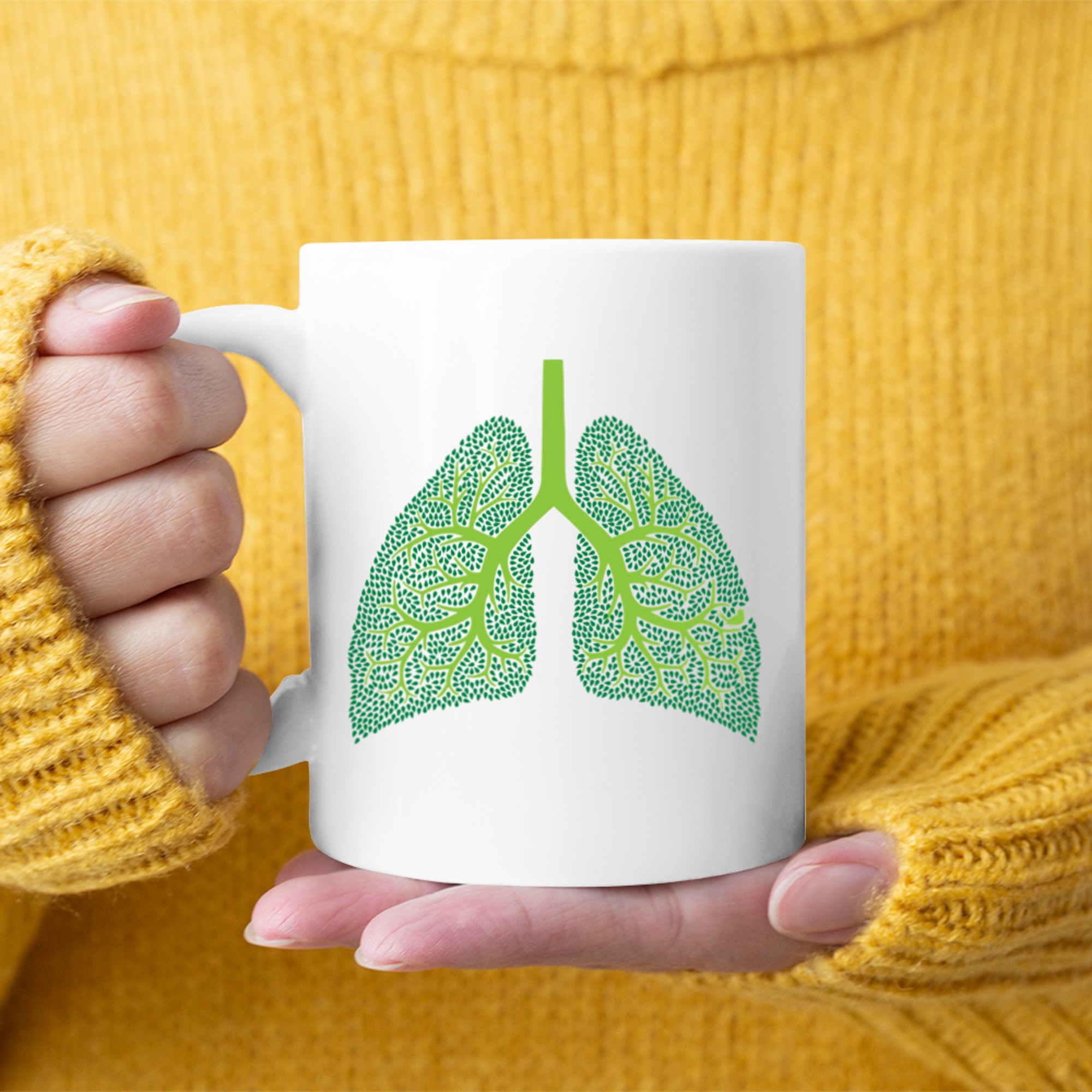 Science Eco Warrior Trees Are Lungs Meme Nature Lover Earth Mug