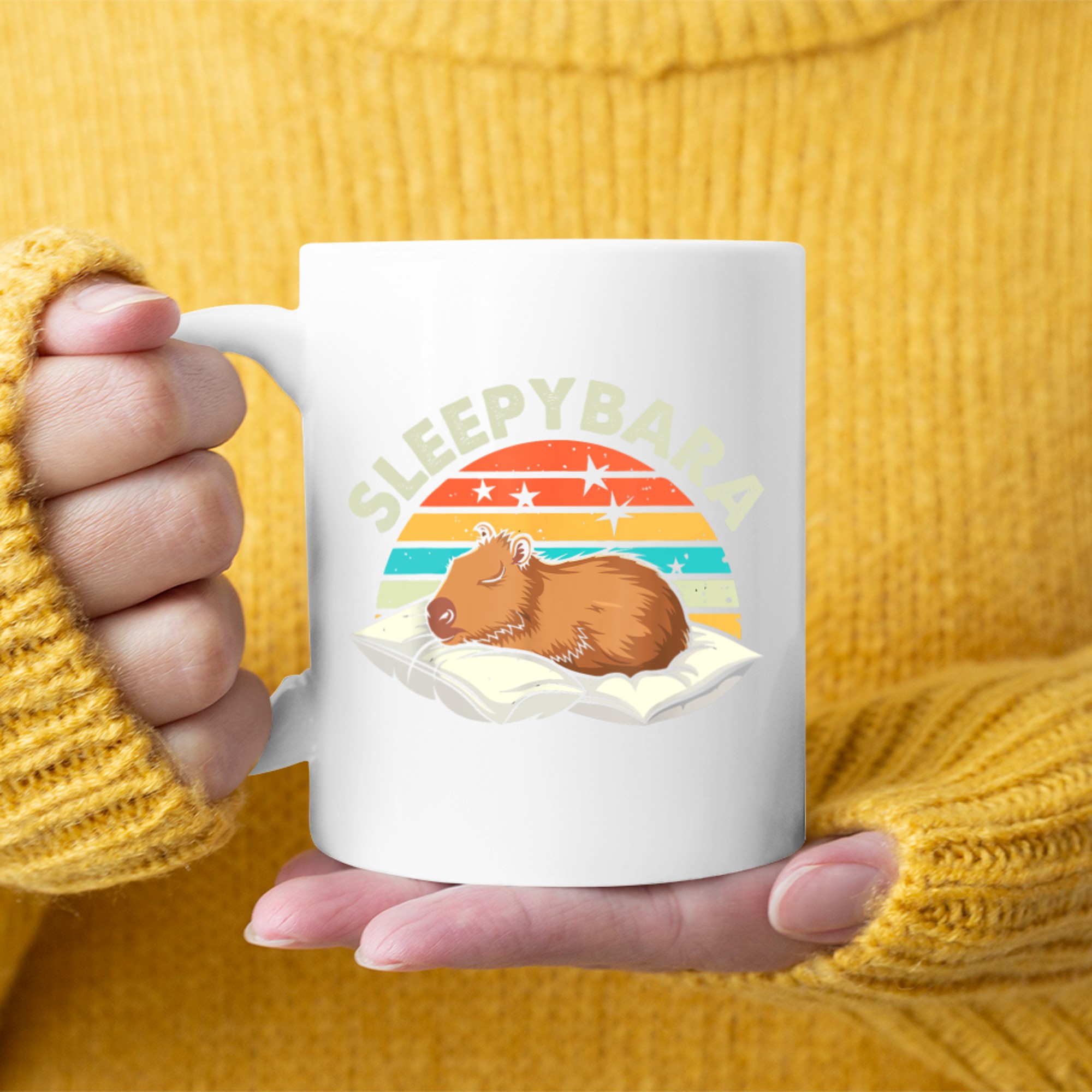 Sleepybara Funny Capybara Costume Mug