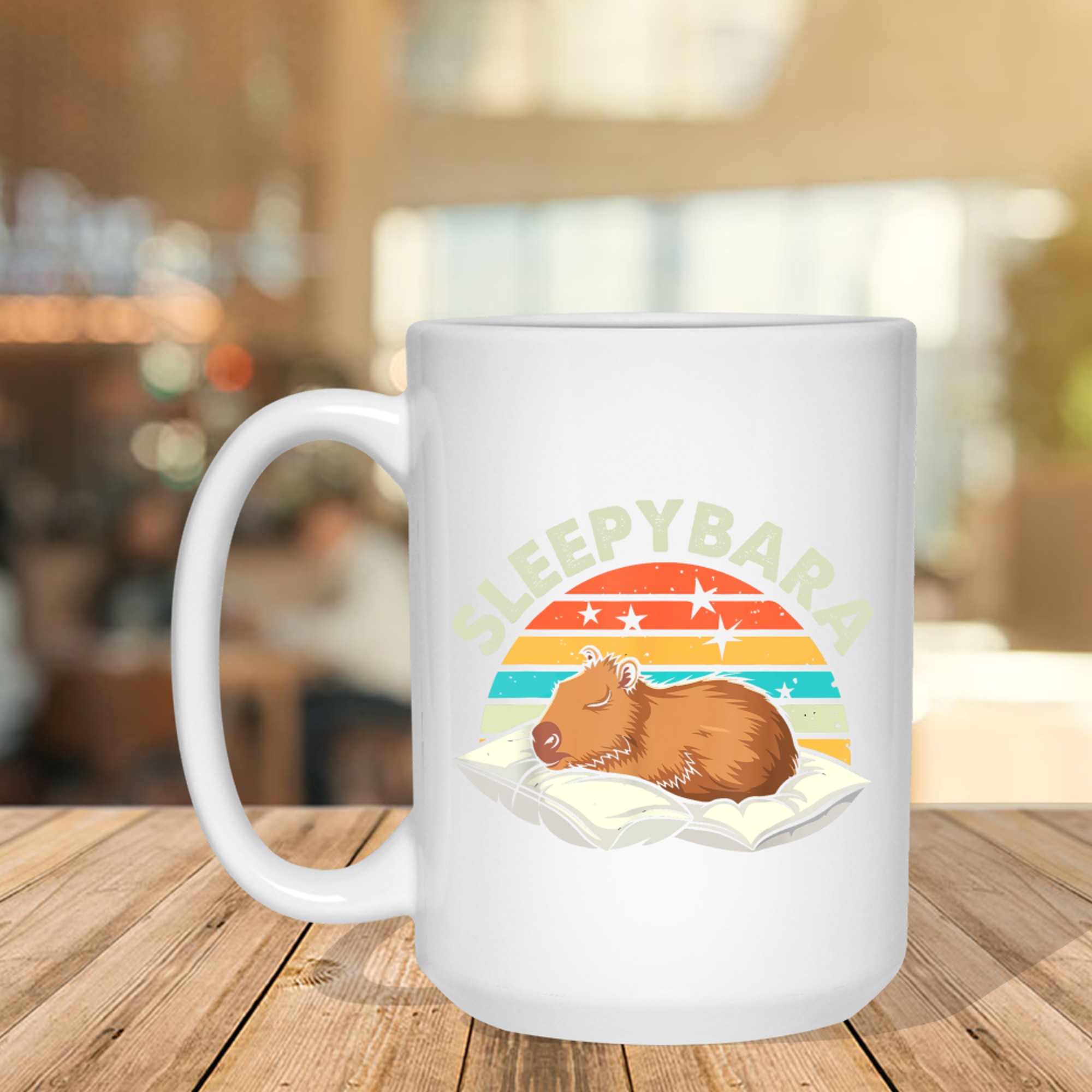 Sleepybara Funny Capybara Costume Mug