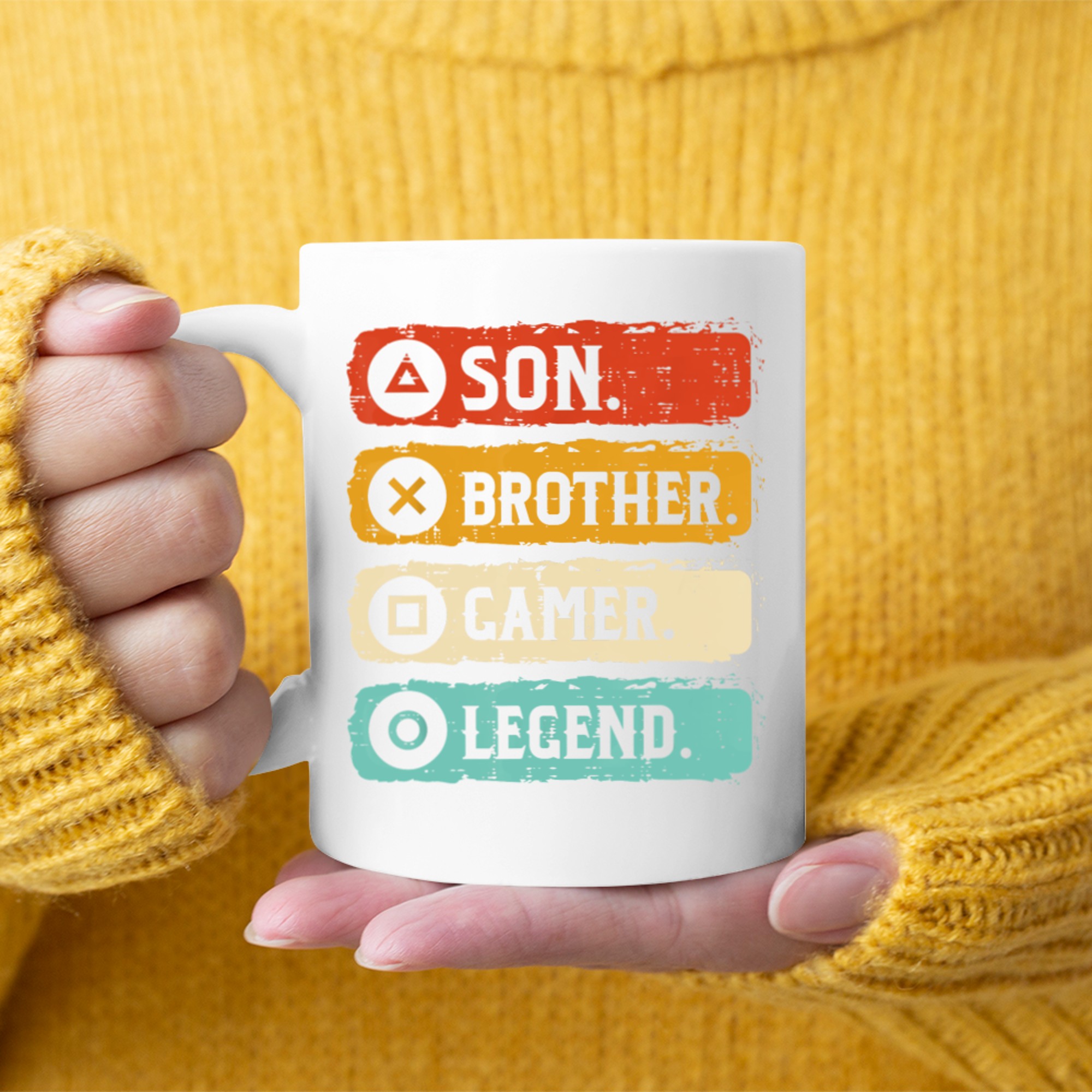 Son Brother Gamer Legend Retro Gaming Mug