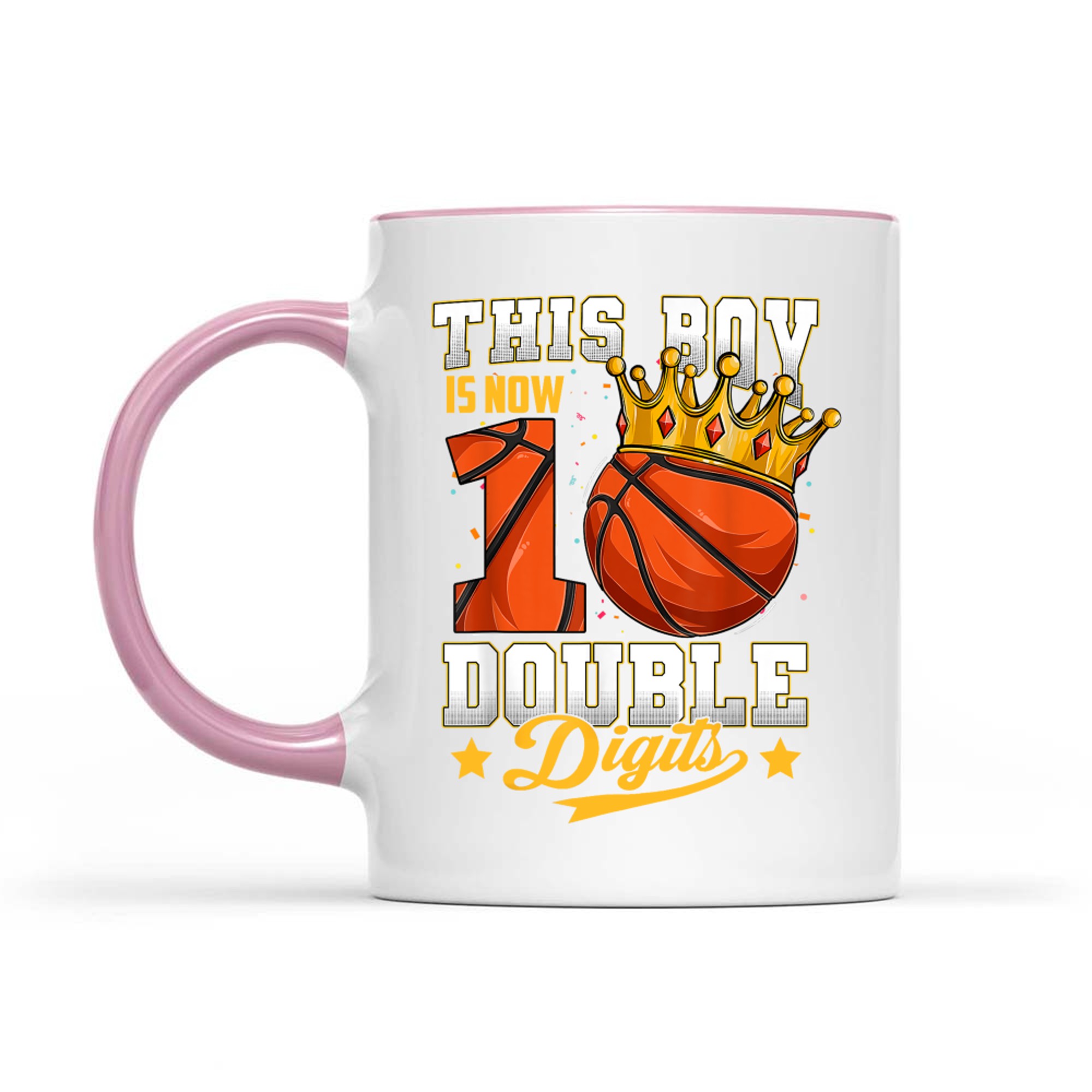 This Boy Double Digits Ten Basketball Year Old Birthday Mug