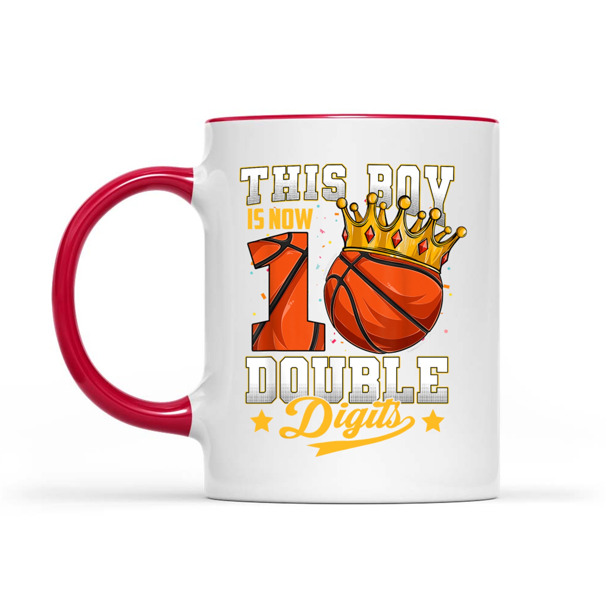 This Boy Double Digits Ten Basketball Year Old Birthday Mug