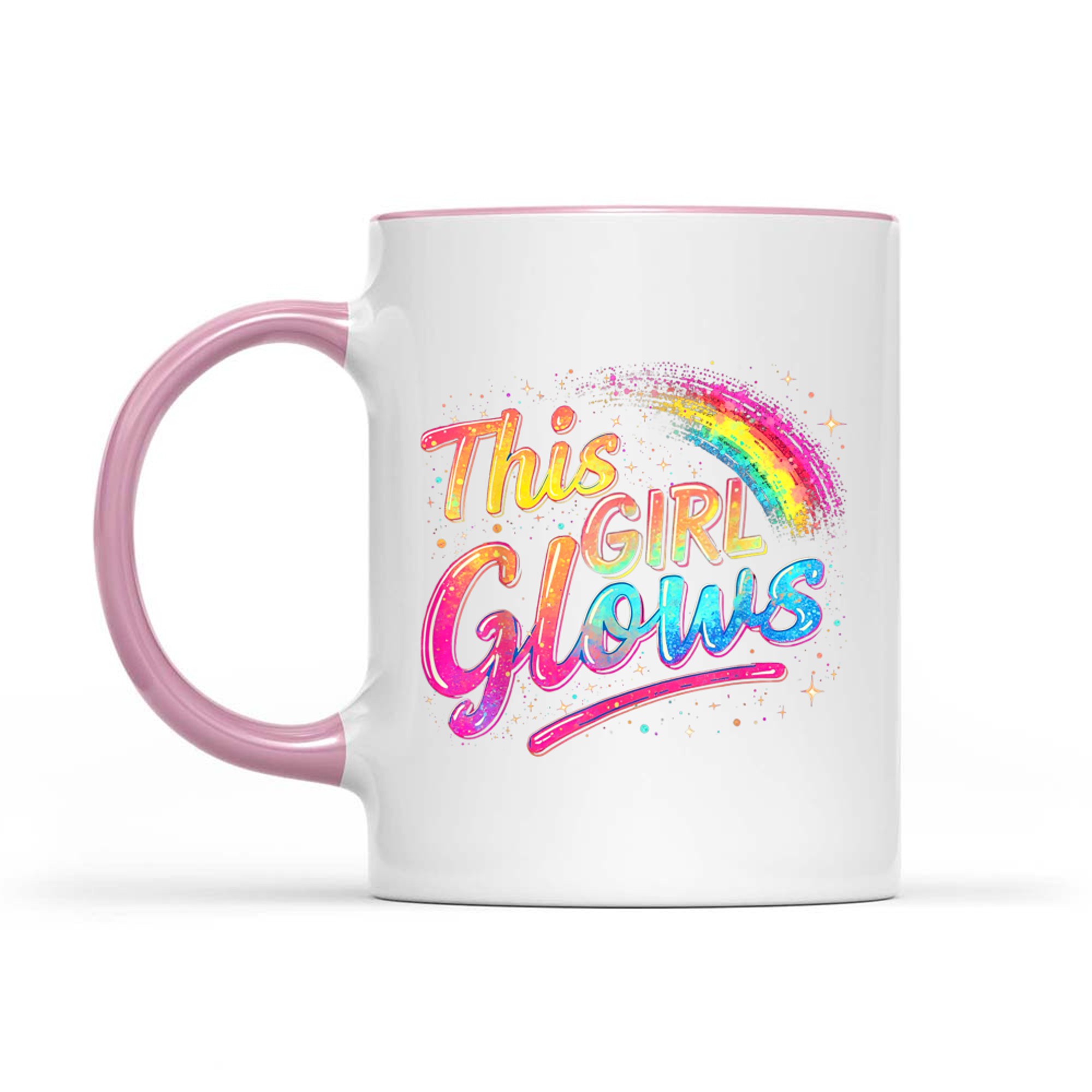 This Girl Glows For Kids Tie Dye Bright Colors 80s And 90s Mug