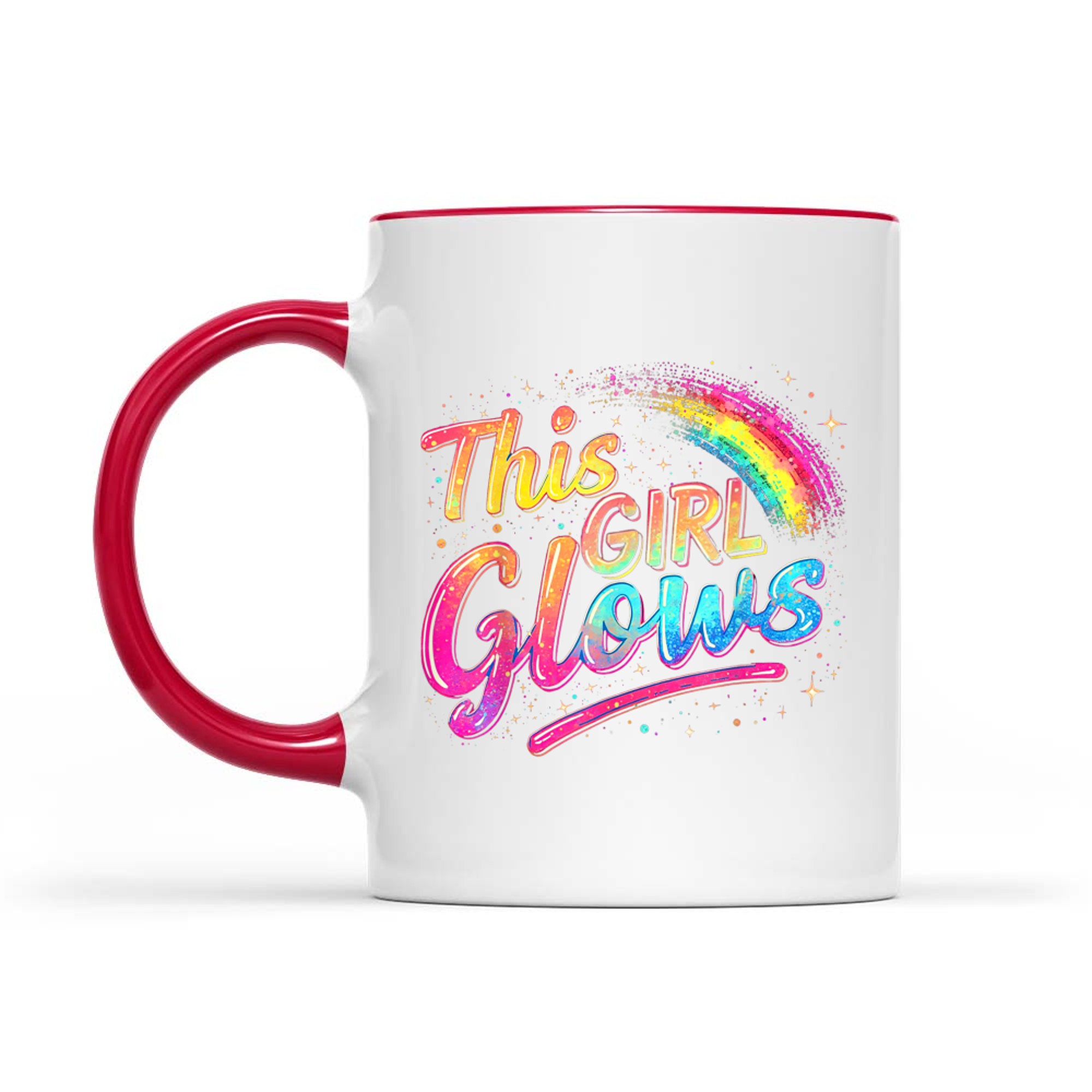 This Girl Glows For Kids Tie Dye Bright Colors 80s And 90s Mug